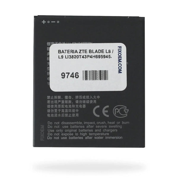 Bateria Zte Blade L8 / L9 Li3820T43P4H695945. |+5,000 reseñas 4.9/5 | recibe express 2 días