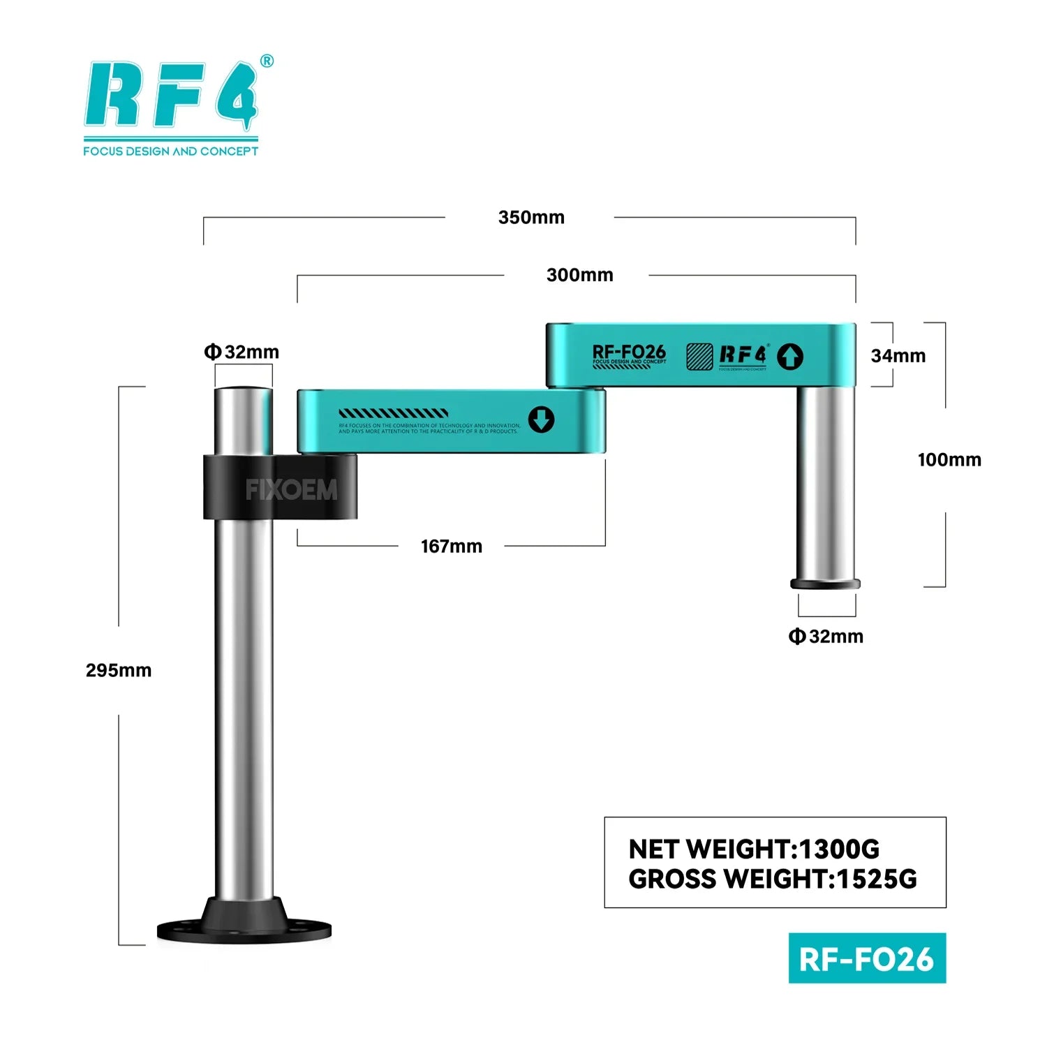 Brazo Articulado Rf4 Rf-Fo26 |+4,000 reseñas 4.9/5 | recibe en 2 días