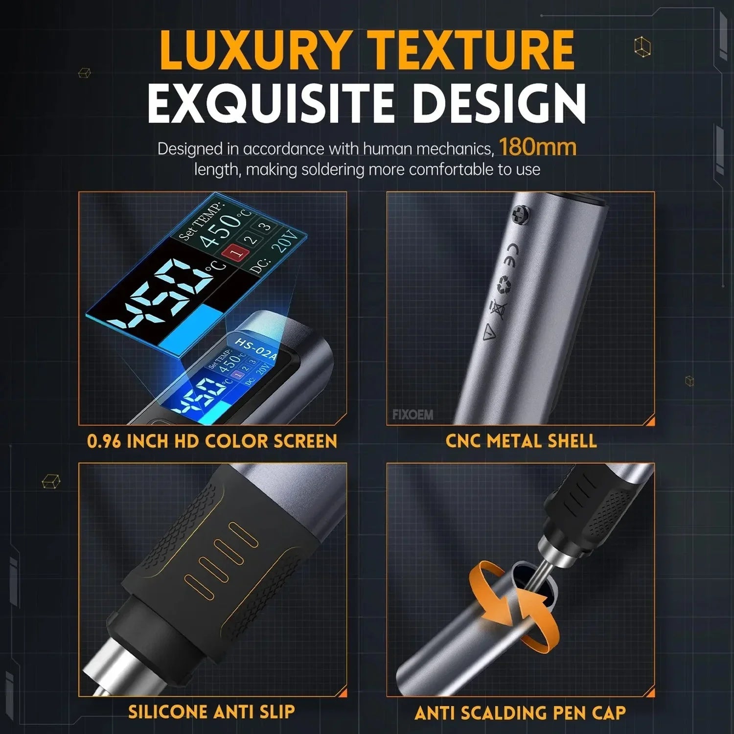 Cautin Portatil Inteligente FNIRSI HS-02A |+4,000 reseñas 4.9/5 | recibe en 2 días