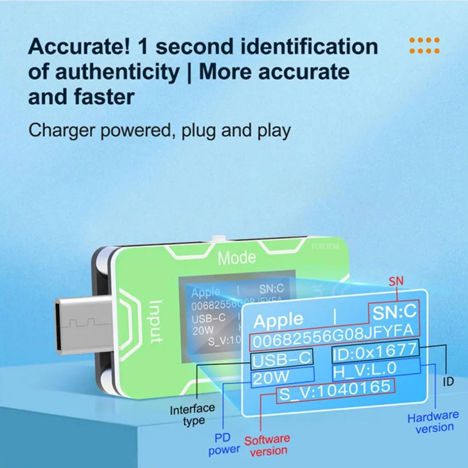 Detector Carga Rapida Jc-Ct02 |+4,000 reseñas 4.9/5 | recibe en 2 días