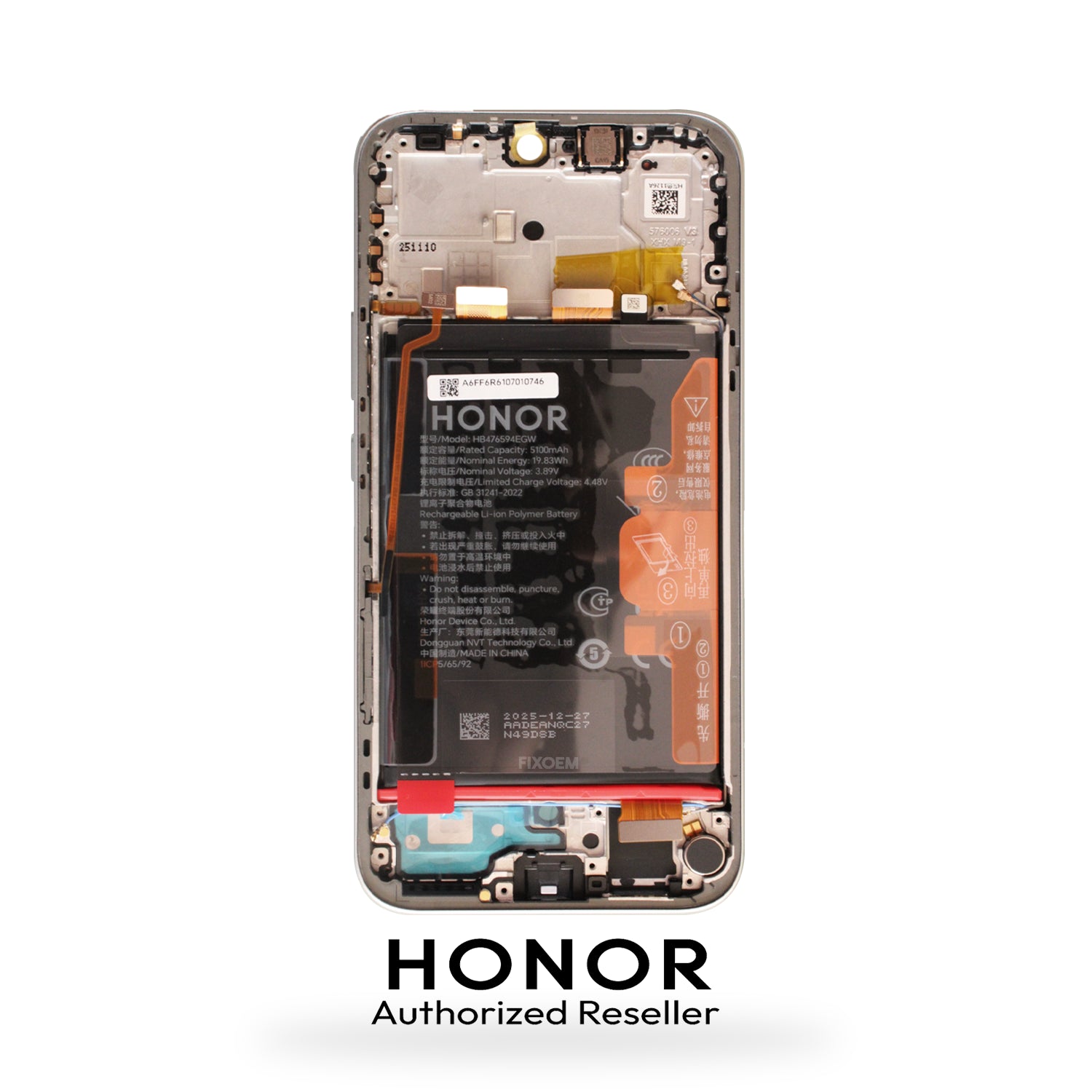 Display Honor Original 400 Lite / X8C 5G C/Bateria C/Marco Gris