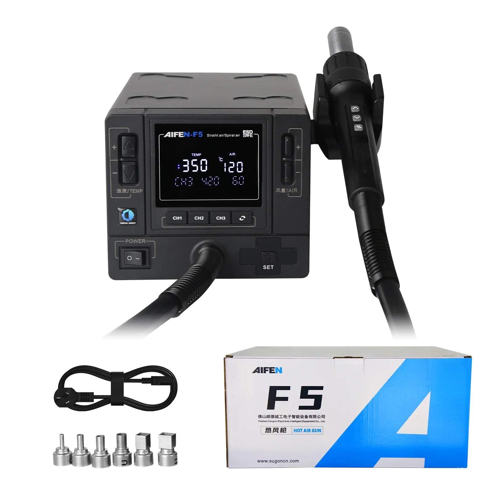 Estación Soldadura Cautin Aifen F5 |+4,000 reseñas 4.9/5 | recibe en 2 días