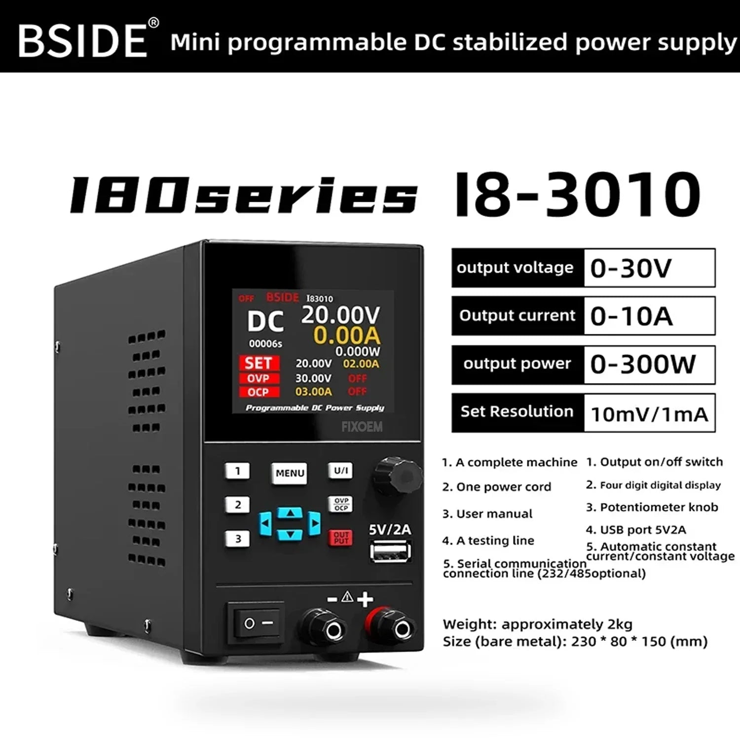 Fuente Alimentacion Programable BSIDE |+4,000 reseñas 4.9/5 | recibe en 2 días