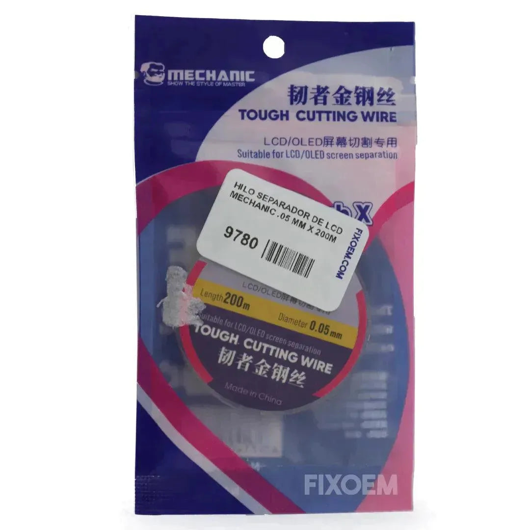 Hilo Cable Separador Corte Lcd Ilinex Mechanic. 05x200M |+4,000 reseñas 4.9/5 | recibe en 2 días