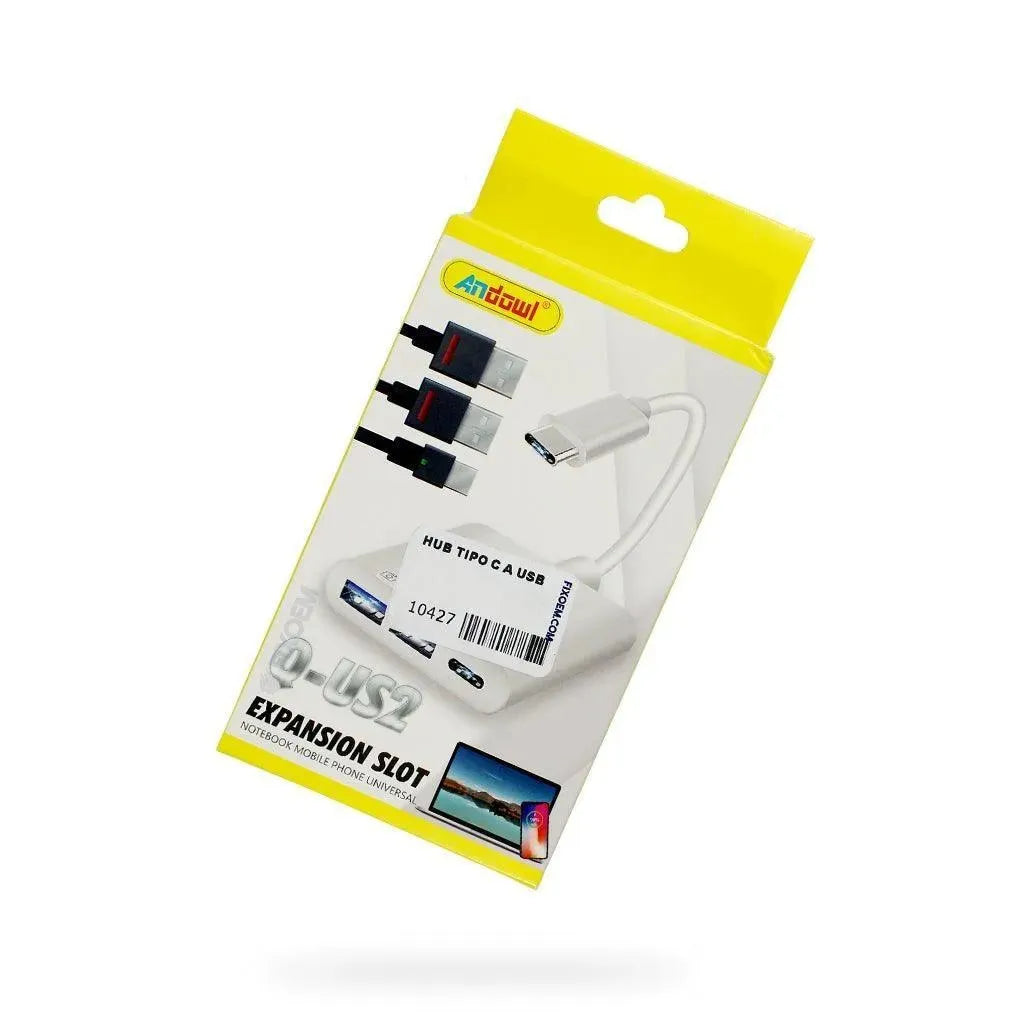 Hub Multipuerto Tipo C 2 puertos USB / Tipo C |+4,000 reseñas 4.9/5 | recibe en 2 días