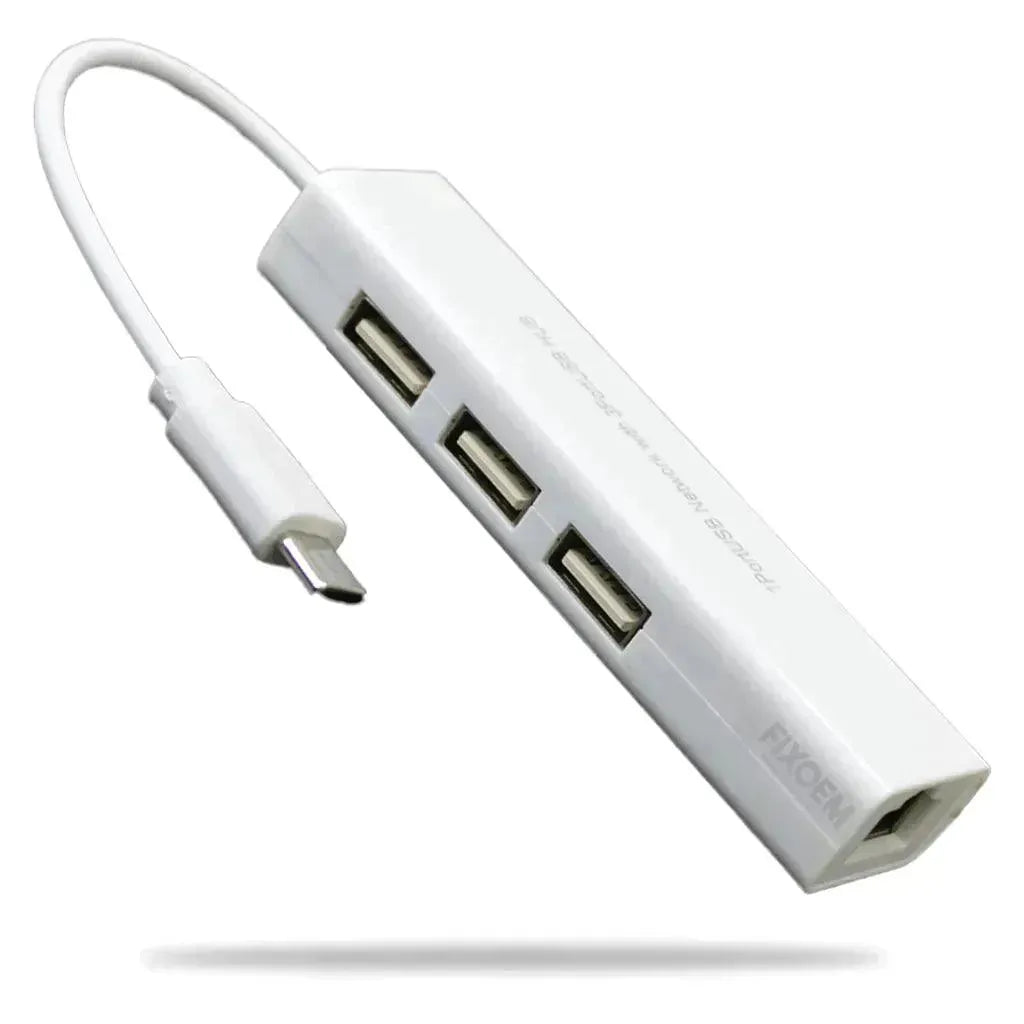 Hub Multipuerto Tipo C 3 Puertos + Lan Adaptador |+4,000 reseñas 4.9/5 | recibe en 2 días