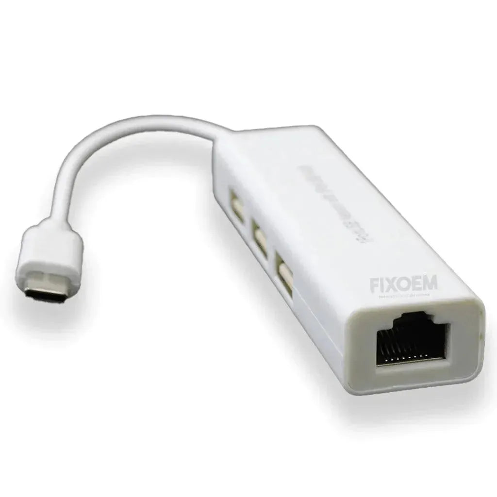 Hub Multipuerto Tipo C 3 Puertos + Lan Adaptador |+4,000 reseñas 4.9/5 | recibe en 2 días