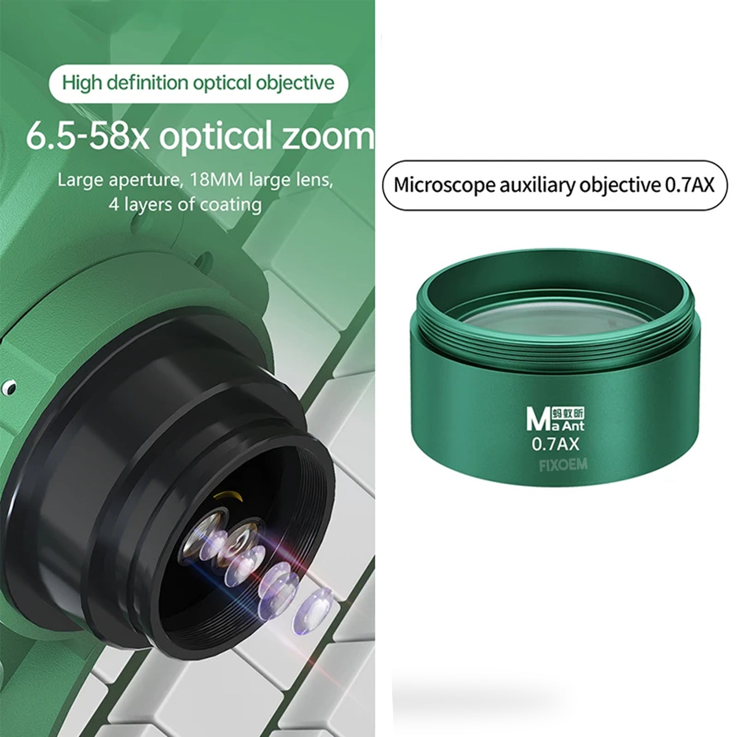Lente Camara Barlow Microscopio 0.7Ax Ma Ant |+4,000 reseñas 4.9/5 | recibe en 2 días