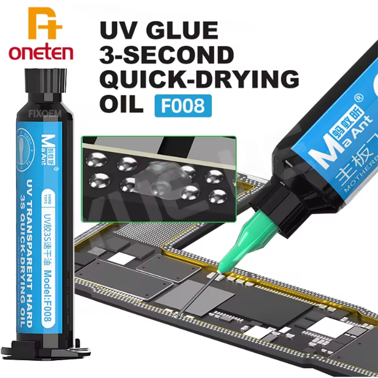 Mascara Uv Secado Rapido MA ANT 3S Transparente Suave