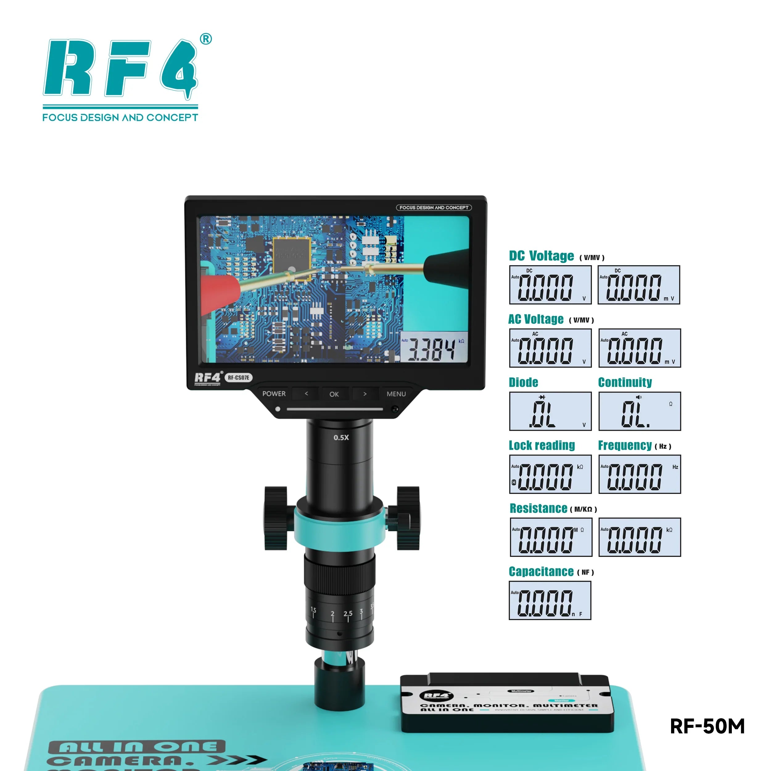 Microscopio + Multimetro Rf4 Rf-50M |+4,000 reseñas 4.9/5 | recibe en 2 días