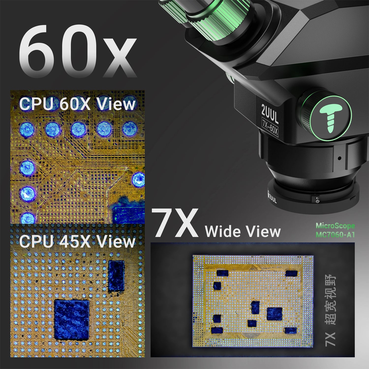 Microscopio Trinocular 2Uul Mc7060-A1