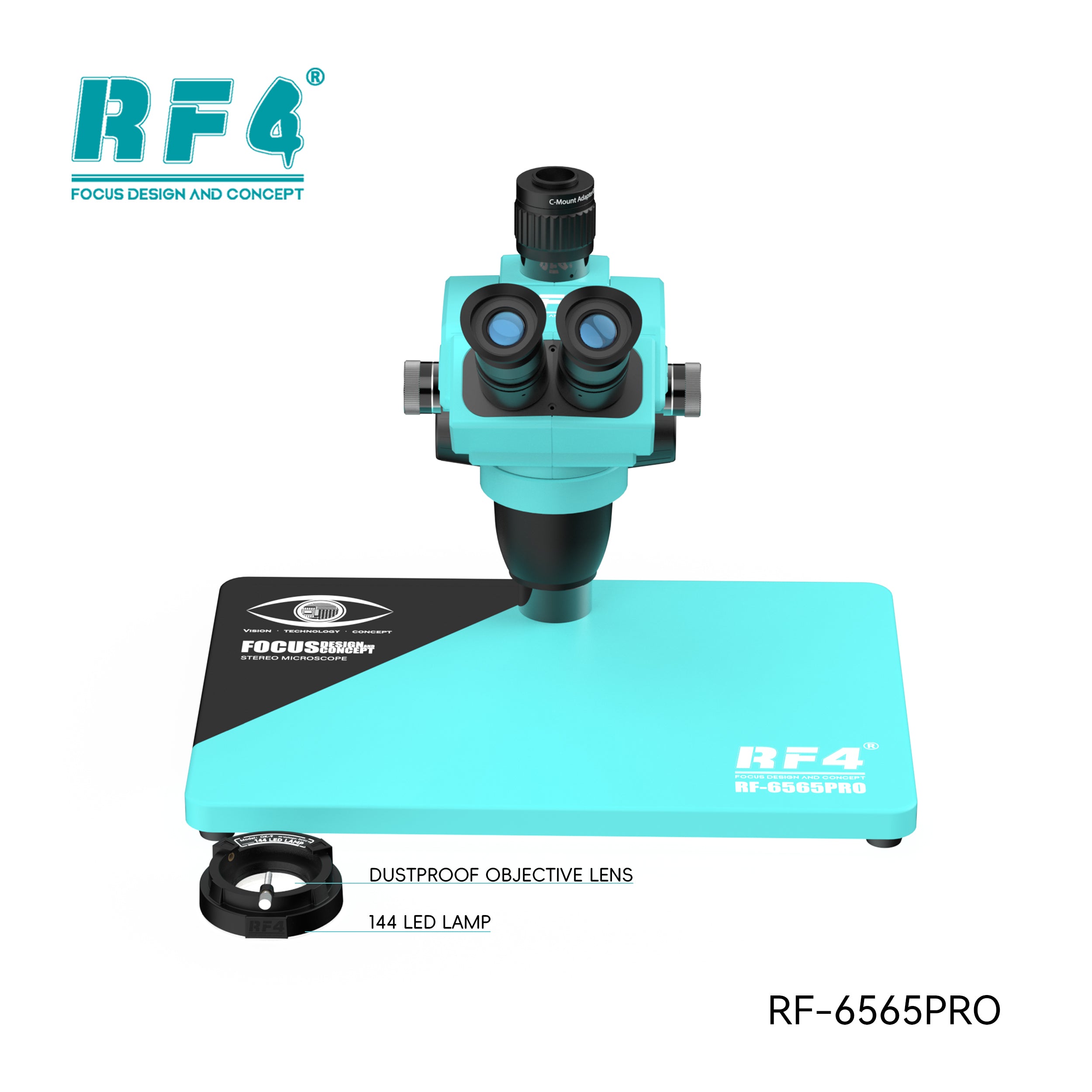 Microscopio Trinocular Rf4 Rf-6565 Pro (6.5X – 6.5X) |+4,000 reseñas 4.9/5 | recibe en 2 días