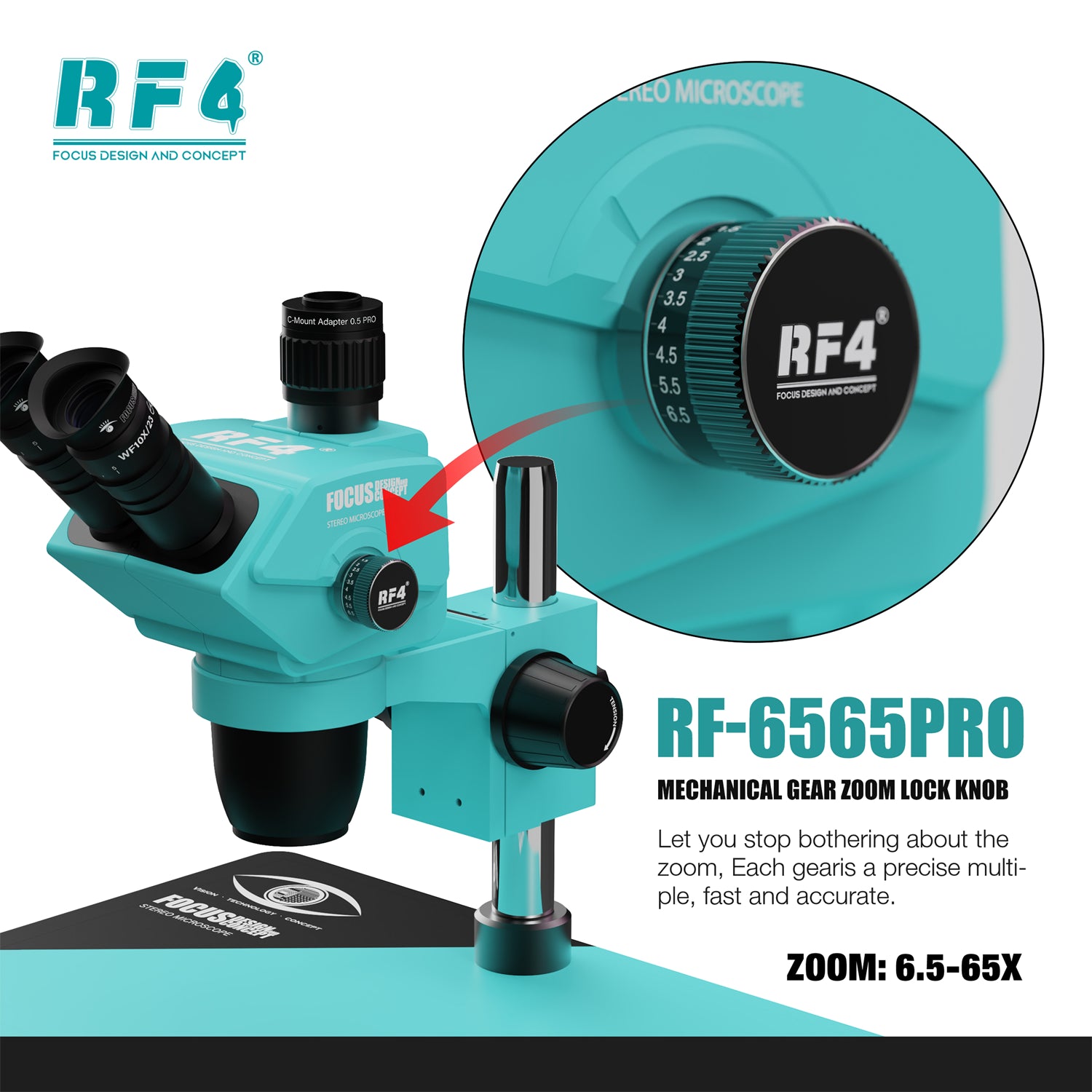 Microscopio Trinocular Rf4 Rf-6565Pro |+4,000 reseñas 4.9/5 | recibe en 2 días