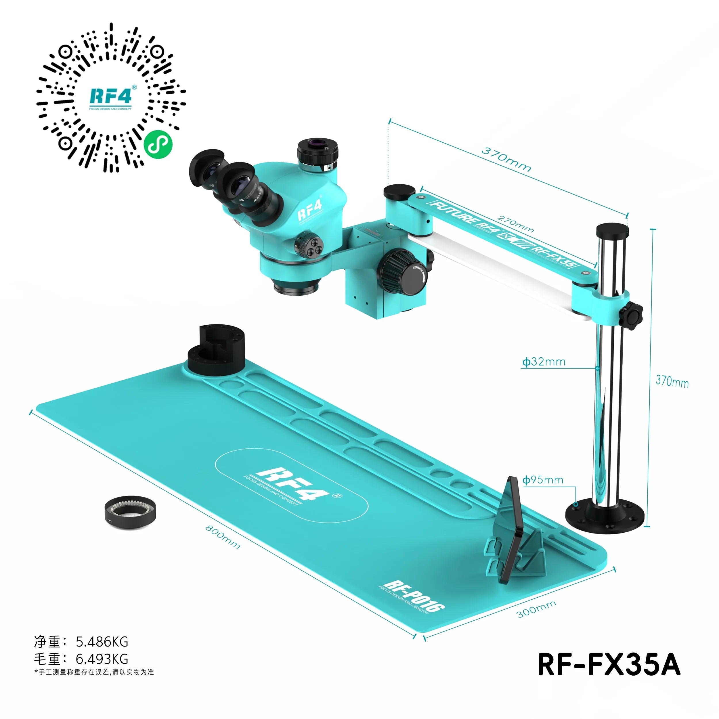 Microscopio Trinocular Rf4 Rf-FX35A 6.5-65X + tapete + brazo |+4,000 reseñas 4.9/5 | recibe en 2 días