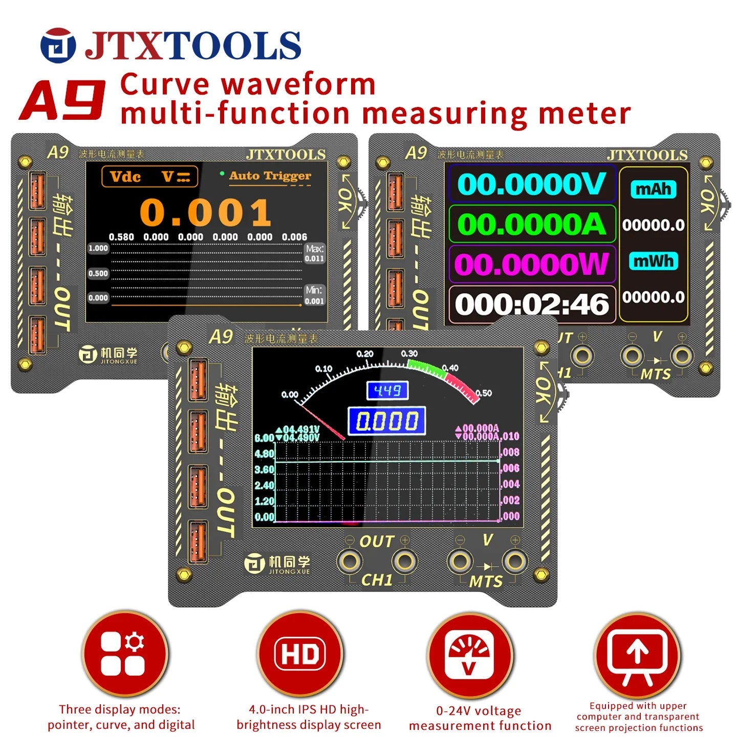 Multimetro Digital Amperimetro tester consumos JTX A9 |+4,000 reseñas 4.9/5 | recibe en 2 días