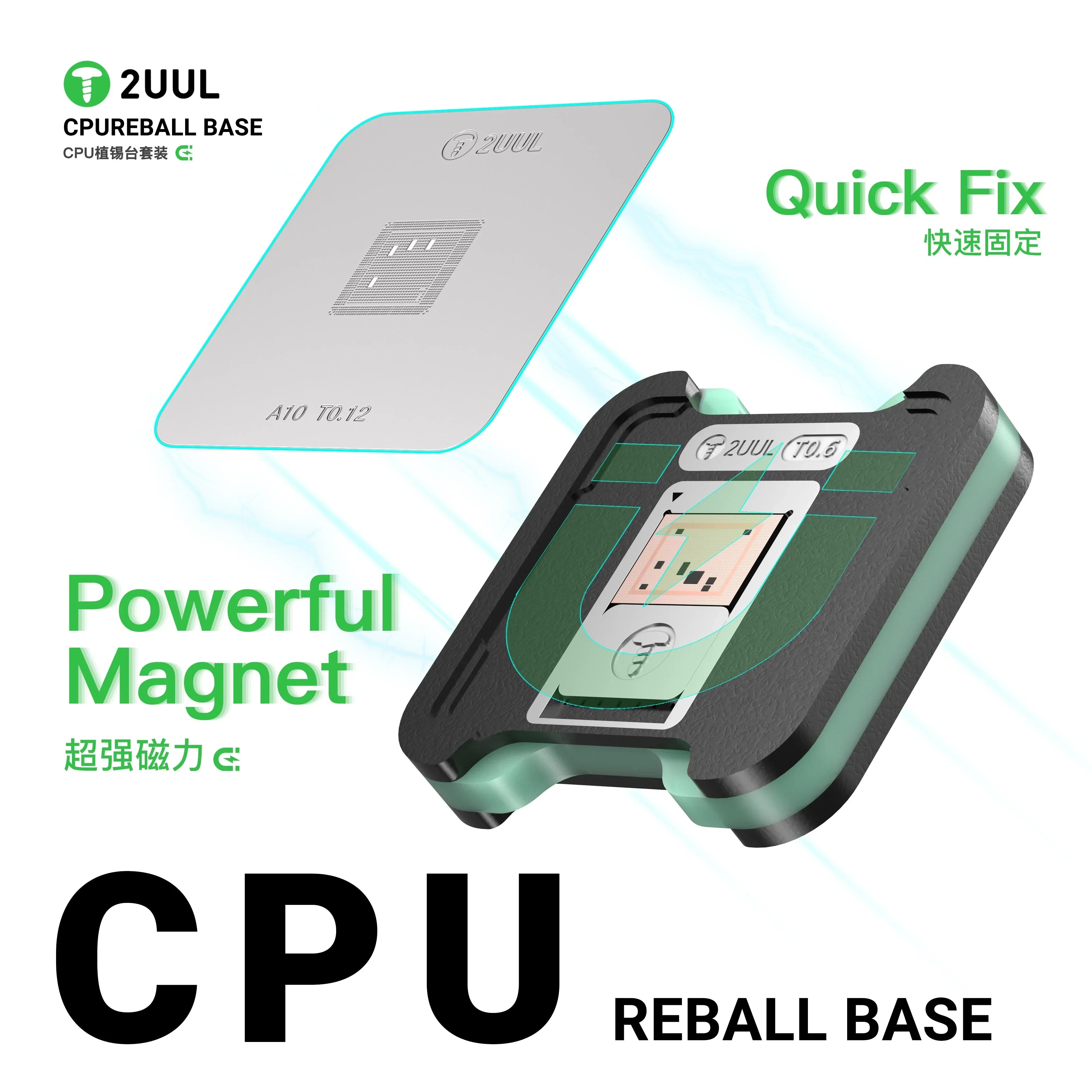 Plataforma Base Sujetador Fixture Reballing Dual CPU Stencil 2Uul BH17 |+5,000 reseñas 4.9/5 | recibe express 2 días