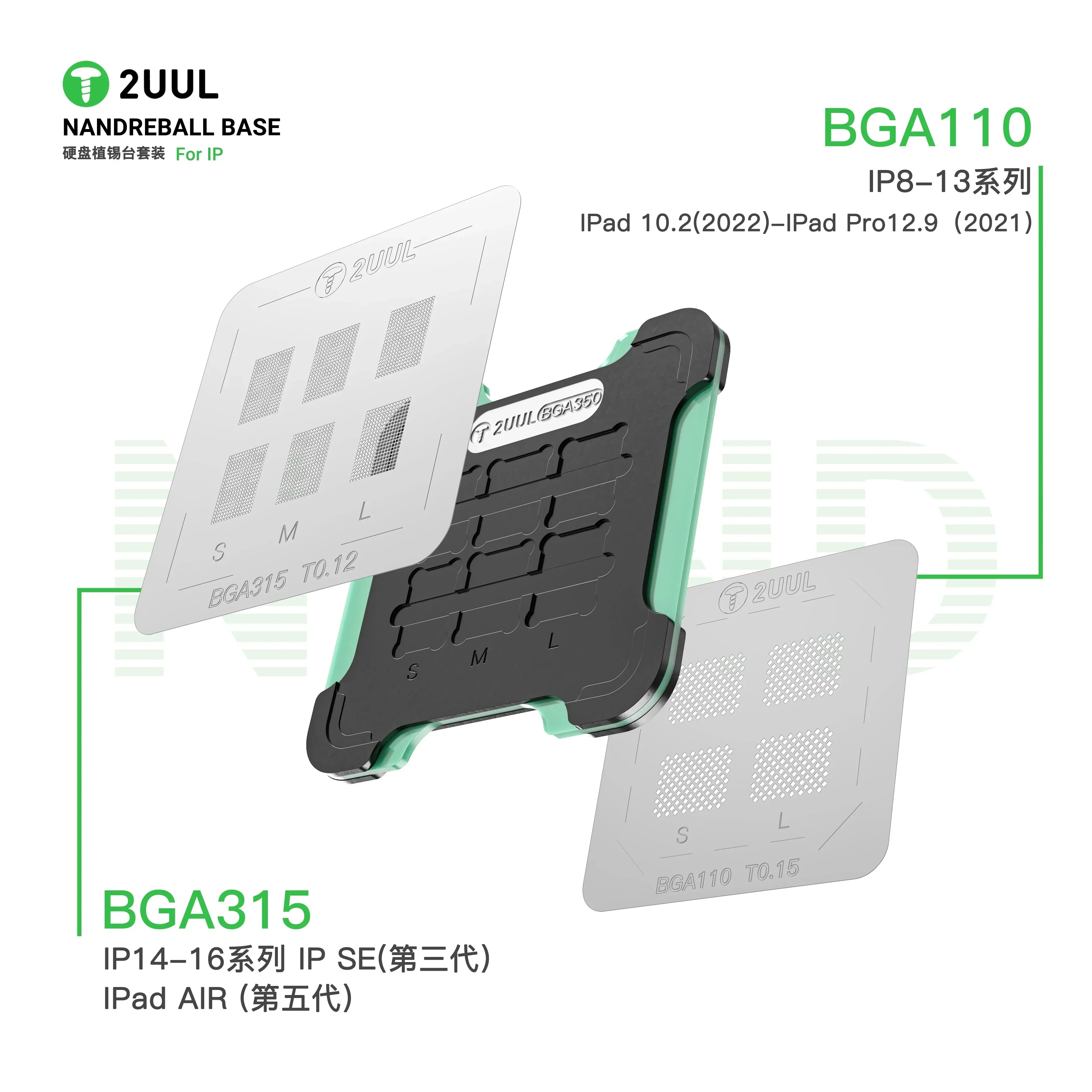 Plataforma Base Tapete Reballing NAND Stencil Flash 2Uul BH16 |+5,000 reseñas 4.9/5 | recibe express 2 días