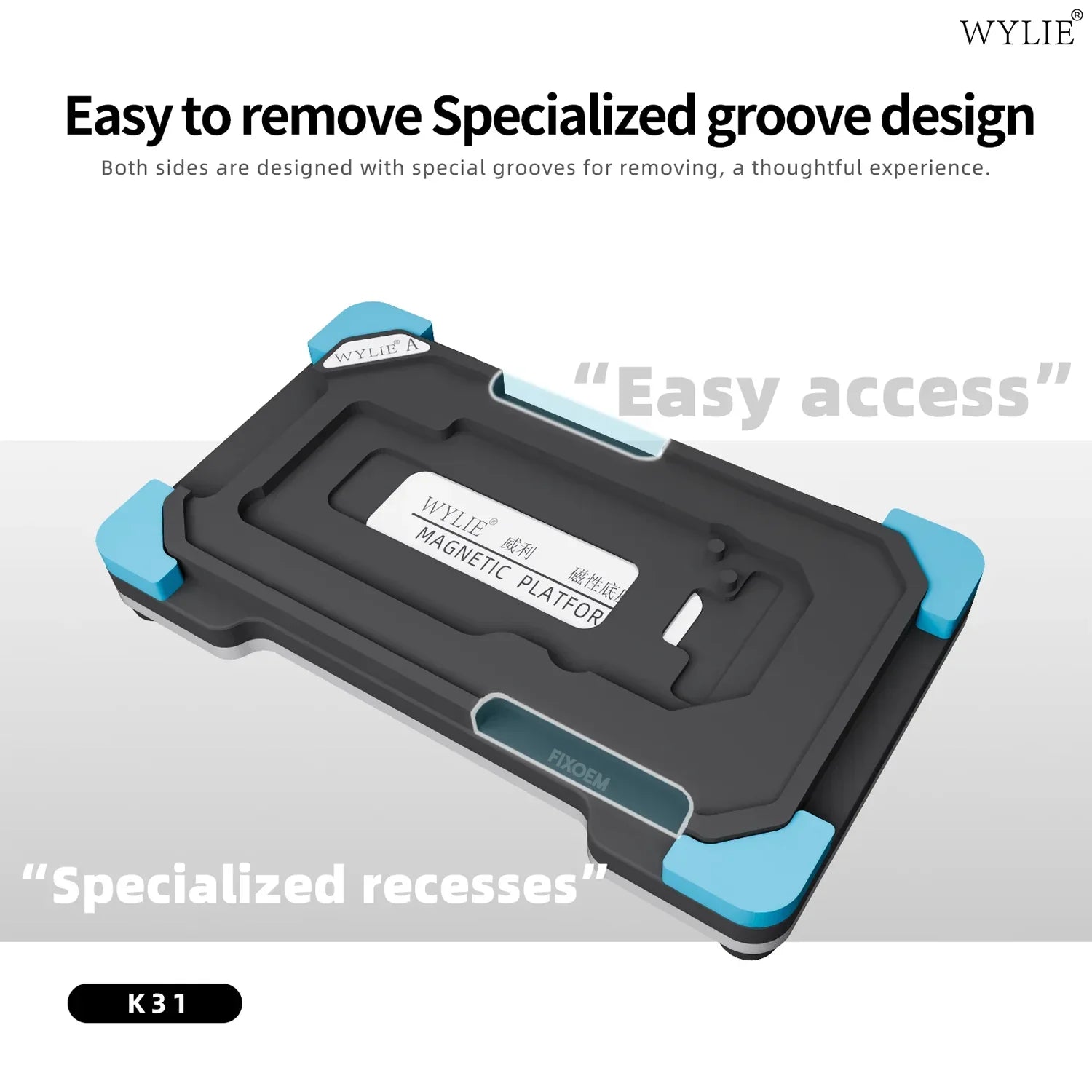 Plataforma Magnetica Reballing Wylie K31-D Iphone 14 / 14 Plus / 14 Pro / 14 Pro Max |+4,000 reseñas 4.9/5 | recibe en 2 días