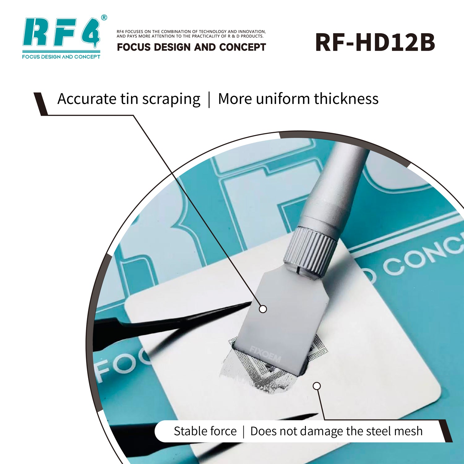 Raspador Espatula Ceramica RF4 RF-HD12B