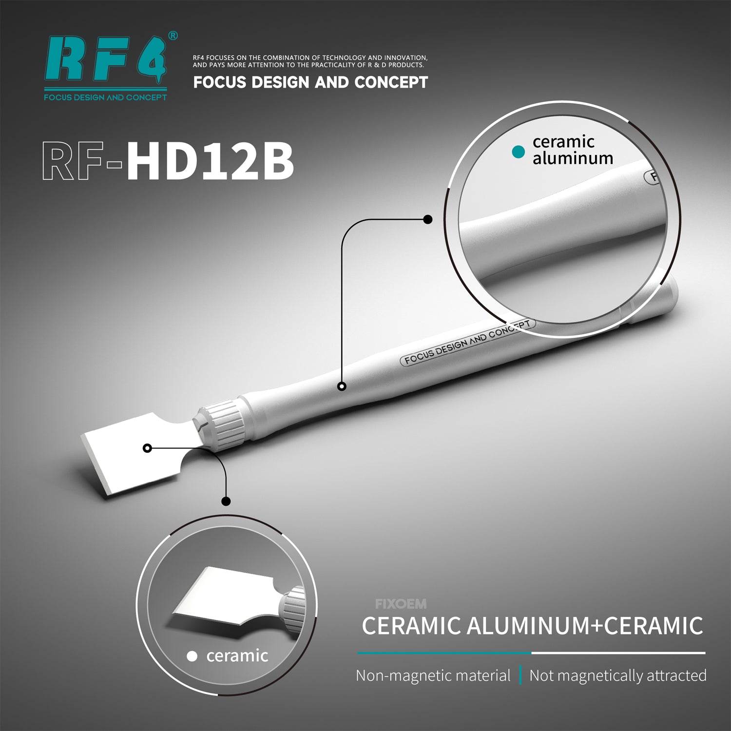 Raspador Espatula Ceramica RF4 RF-HD12B