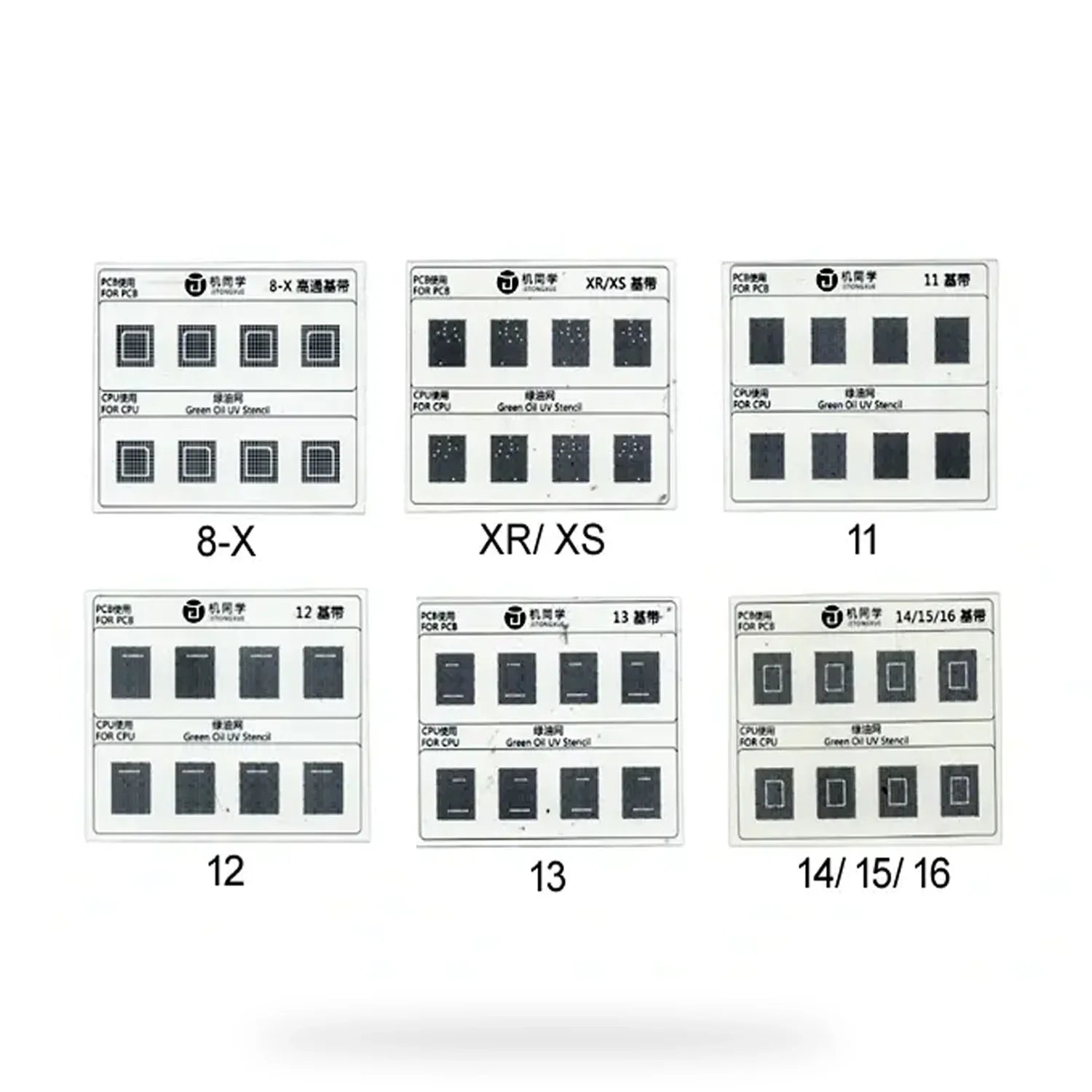 Stencil Uv / Malla Rebaling Baseband Iphone (10 Modelos) Jtx 10 Gs-01 |+4,000 reseñas 4.9/5 | recibe en 2 días
