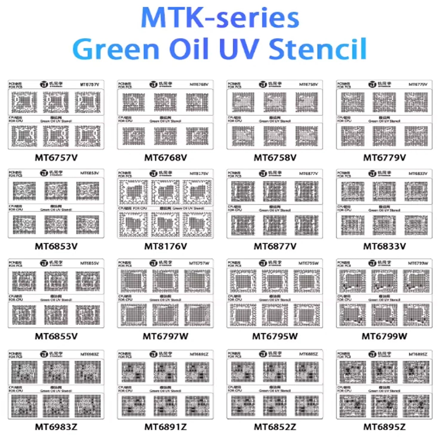 Stencil Uv / Malla Rebaling Mtk (16 Modelos) Jtx 16 Gs-01 |+4,000 reseñas 4.9/5 | recibe en 2 días