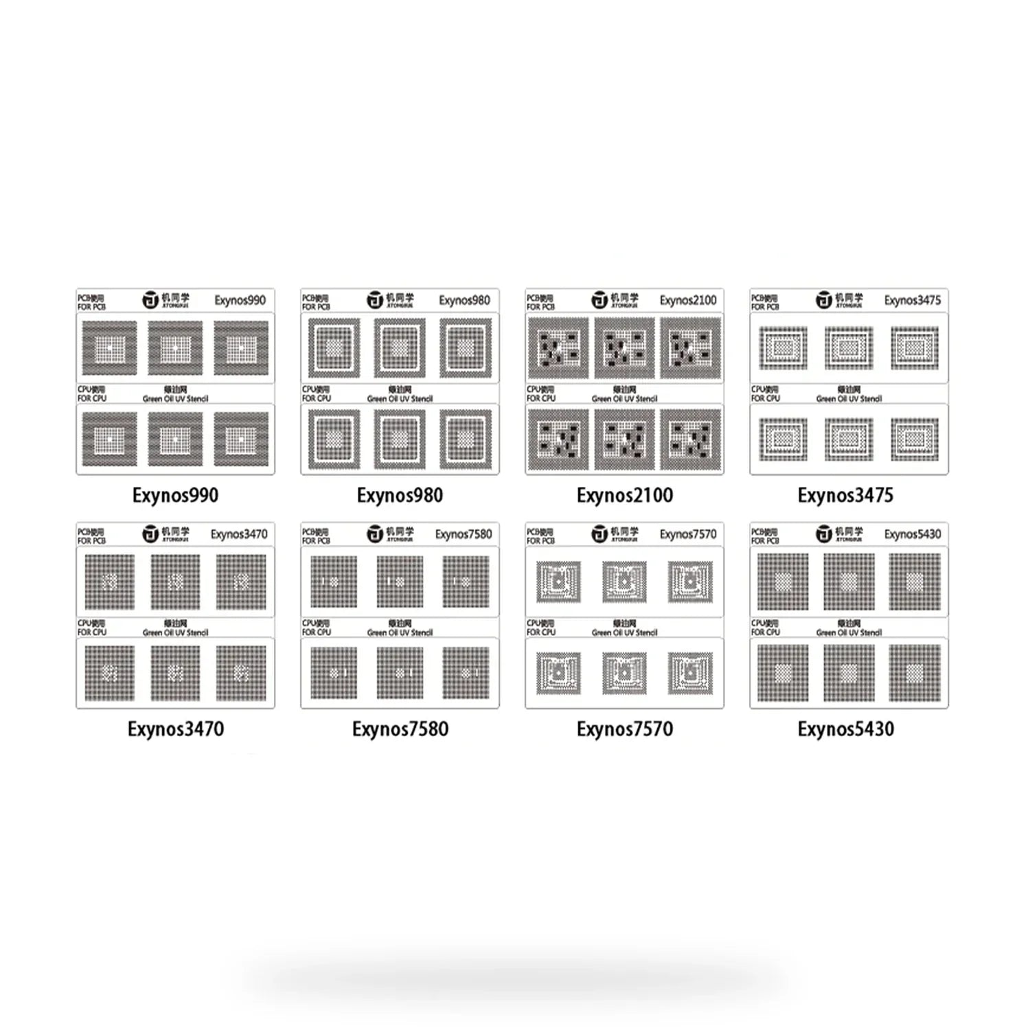 Stencil Uv / Malla Rebaling Samsung (20 Modelos) JTX 20 Gs-01 |+4,000 reseñas 4.9/5 | recibe en 2 días