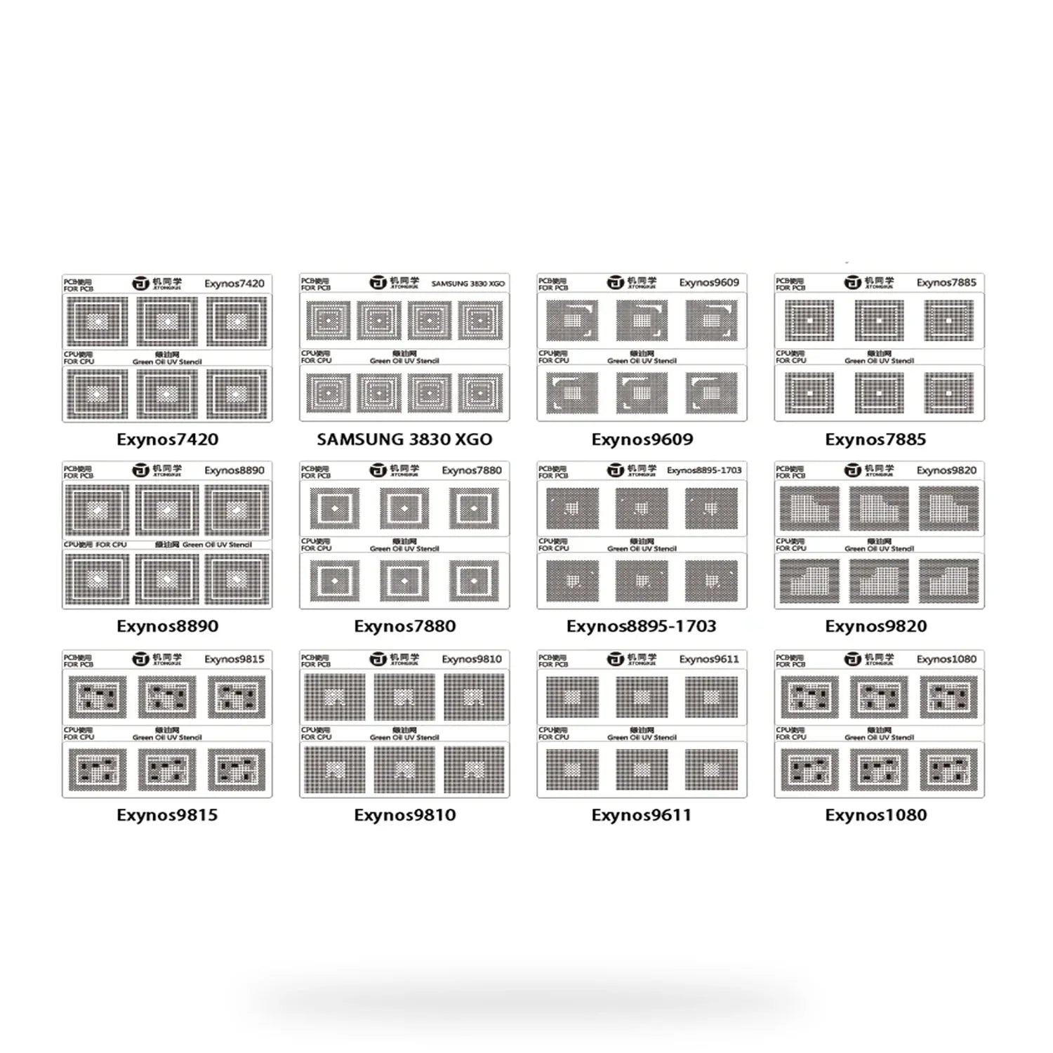 Stencil Uv / Malla Rebaling Samsung (20 Modelos) JTX 20 Gs-01 |+4,000 reseñas 4.9/5 | recibe en 2 días