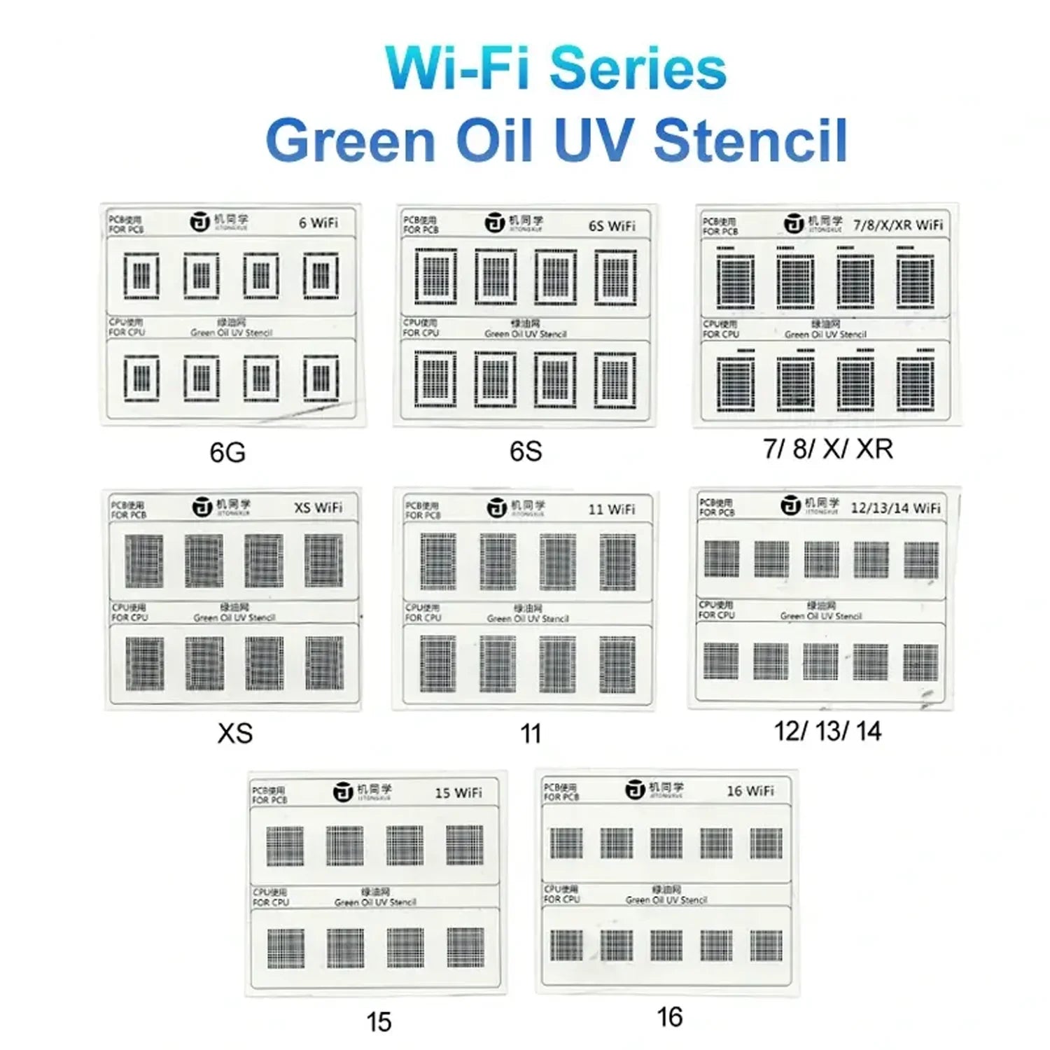 Stencil Uv/Malla Rebaling Wifi Iphone (8 Modelos) Jtx 8 Gs-01 |+4,000 reseñas 4.9/5 | recibe en 2 días