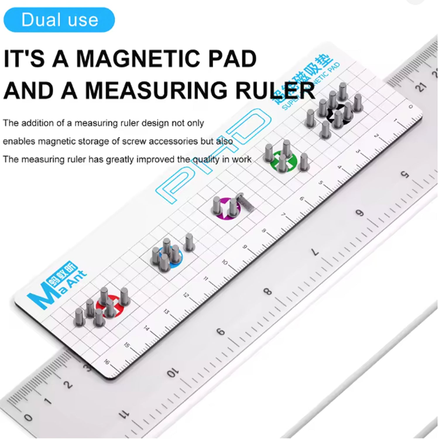 Tapete Magnetico Clasificador Tornillos Ma Ant M069 Phd |+4,000 reseñas 4.9/5 | recibe en 2 días