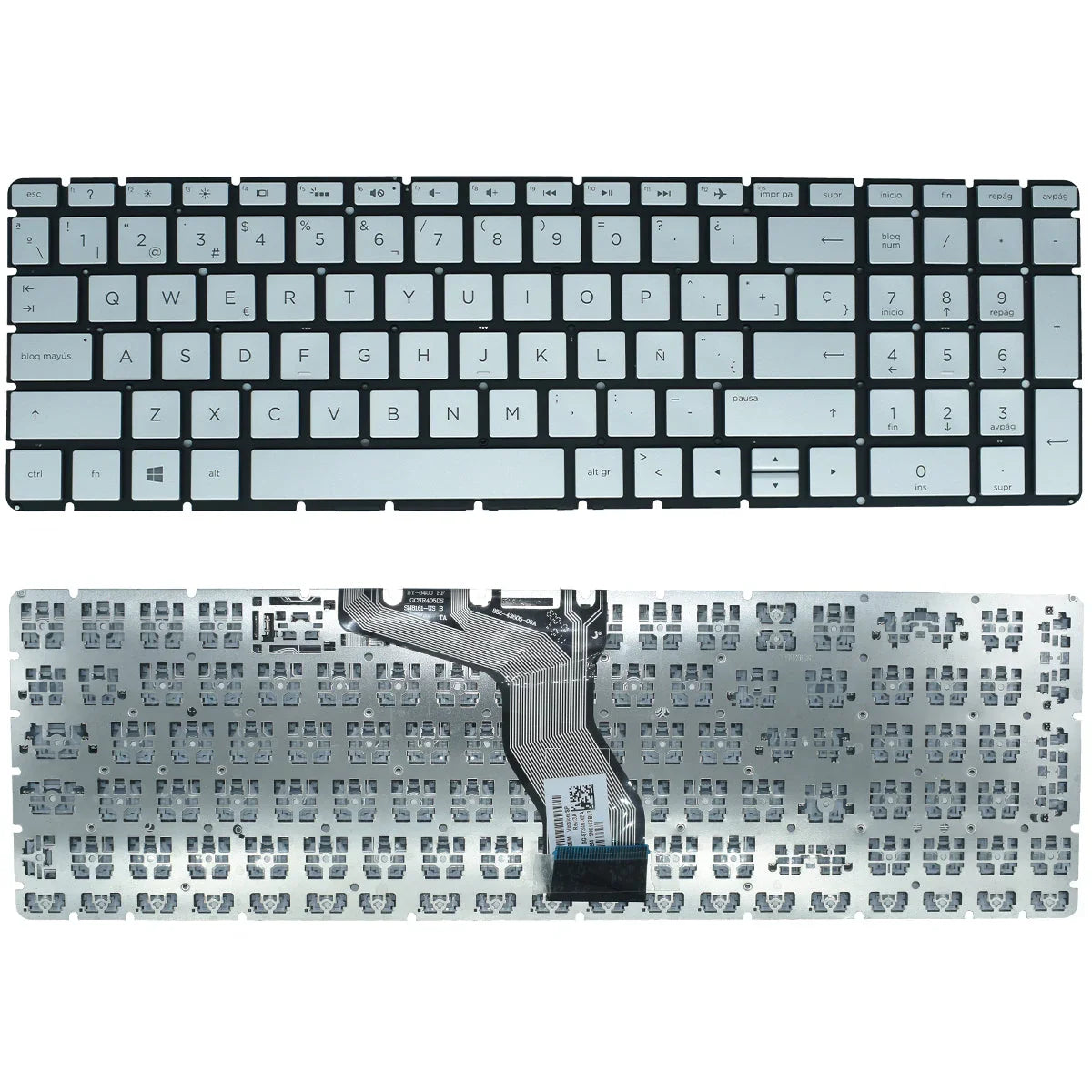 Teclado Plata (SP) HP 15-BS000 15-BS1000 15-BS015DX 15-BS016DX 250 G6 255 G6 15-BW (Enter Delgado) |+4,000 reseñas 4.9/5 | recibe en 2 días