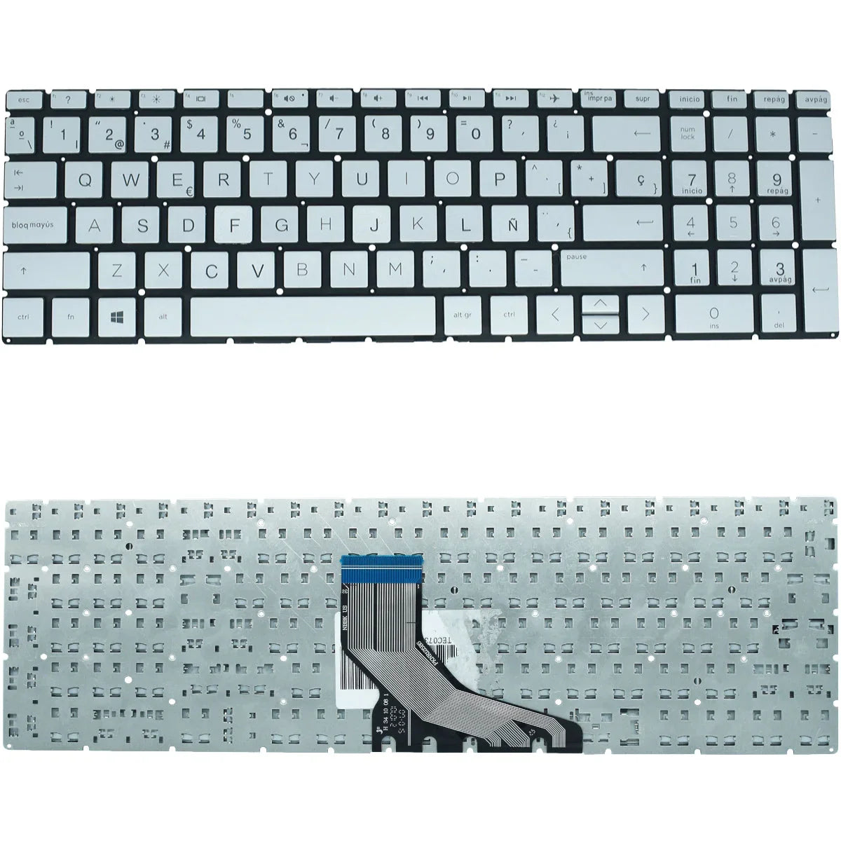 Teclado Plata (SP) Hp 15-da 15-db 15-cs 15-db 15-cx 15-dr 250 G7 |+4,000 reseñas 4.9/5 | recibe en 2 días