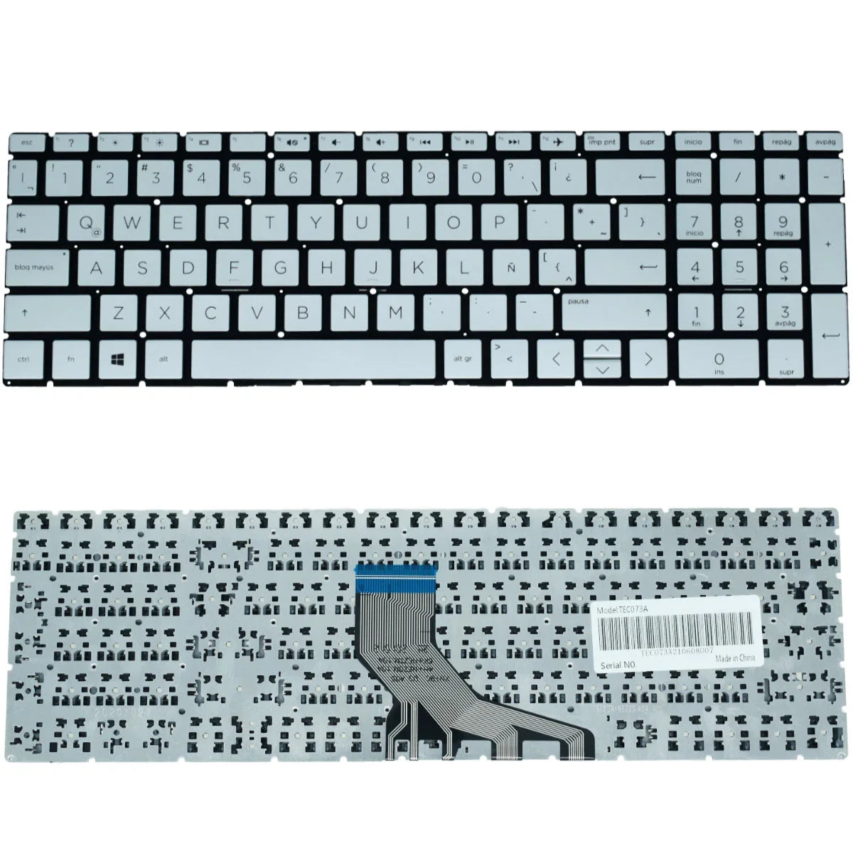 Teclado Plata (SP) Hp 15-da 15-db 15-cs 15-db 15-cx 15-dr 250 G7 (ORIG) |+4,000 reseñas 4.9/5 | recibe en 2 días