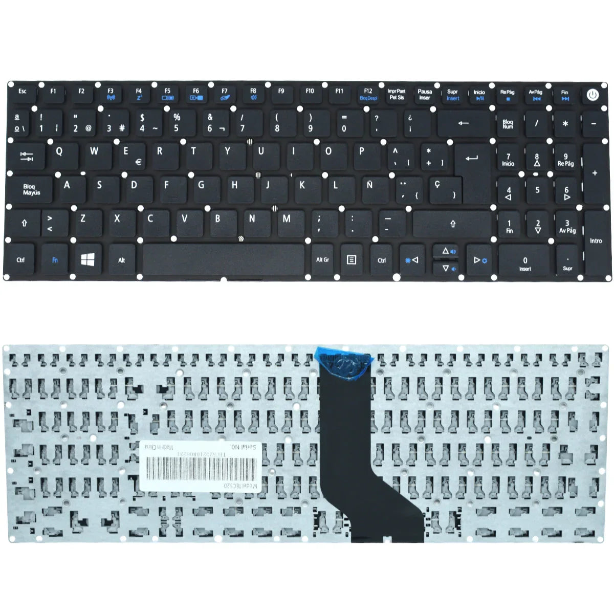 Teclado (SP) Acer E5-722, V3-574G, E5-573, E5-573G, E5-532G Series |+4,000 reseñas 4.9/5 | recibe en 2 días