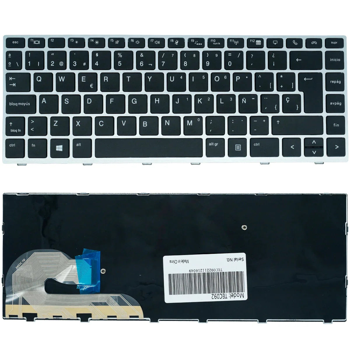 Teclado (SP) HP EliteBook 840 G5 846 G5 745 G5 (Marco Plata) |+4,000 reseñas 4.9/5 | recibe en 2 días