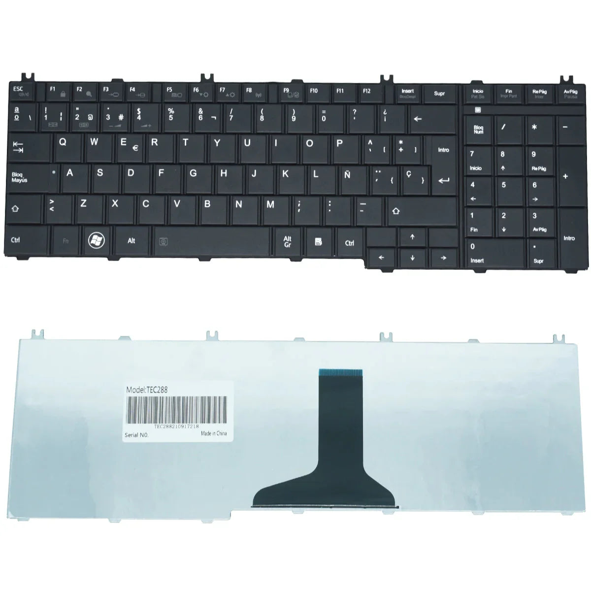 Teclado (SP) TOSHIBA Satellite C655, Satellite C655D, Satellite C650 |+4,000 reseñas 4.9/5 | recibe en 2 días