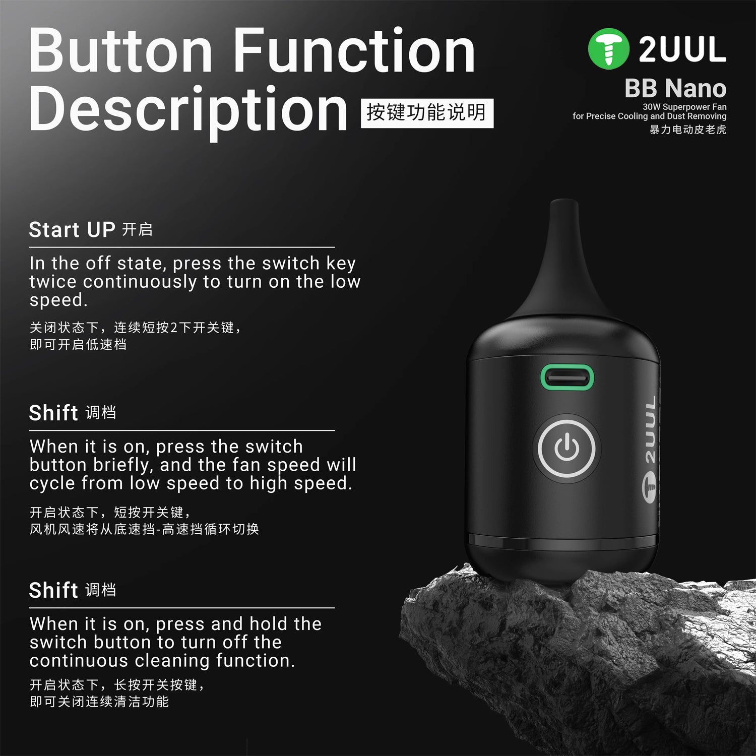 Ventilador Nano 30W 2Uul Da90