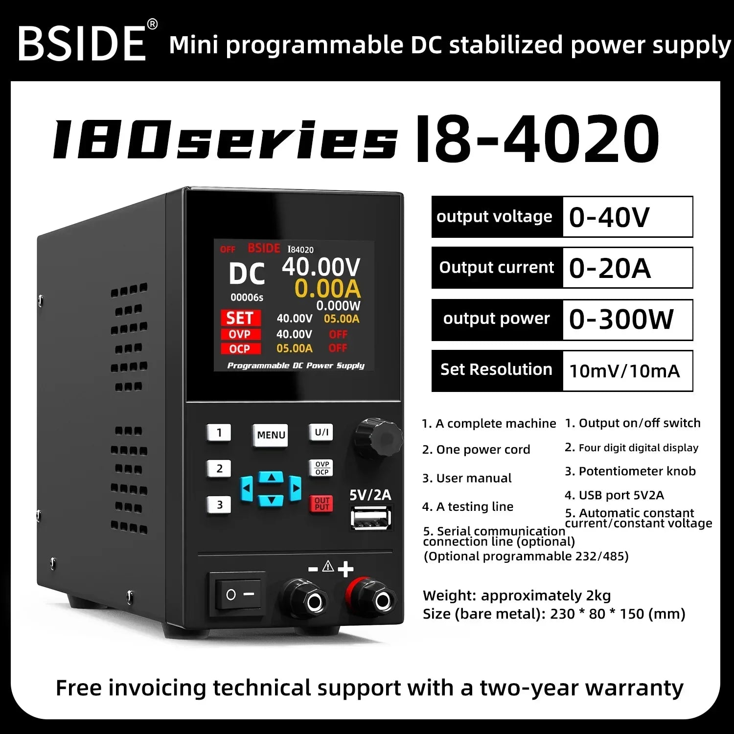 Fuente Alimentacion Programable BSIDE |+5,000 reseñas 4.9/5 | recibe express 2 días