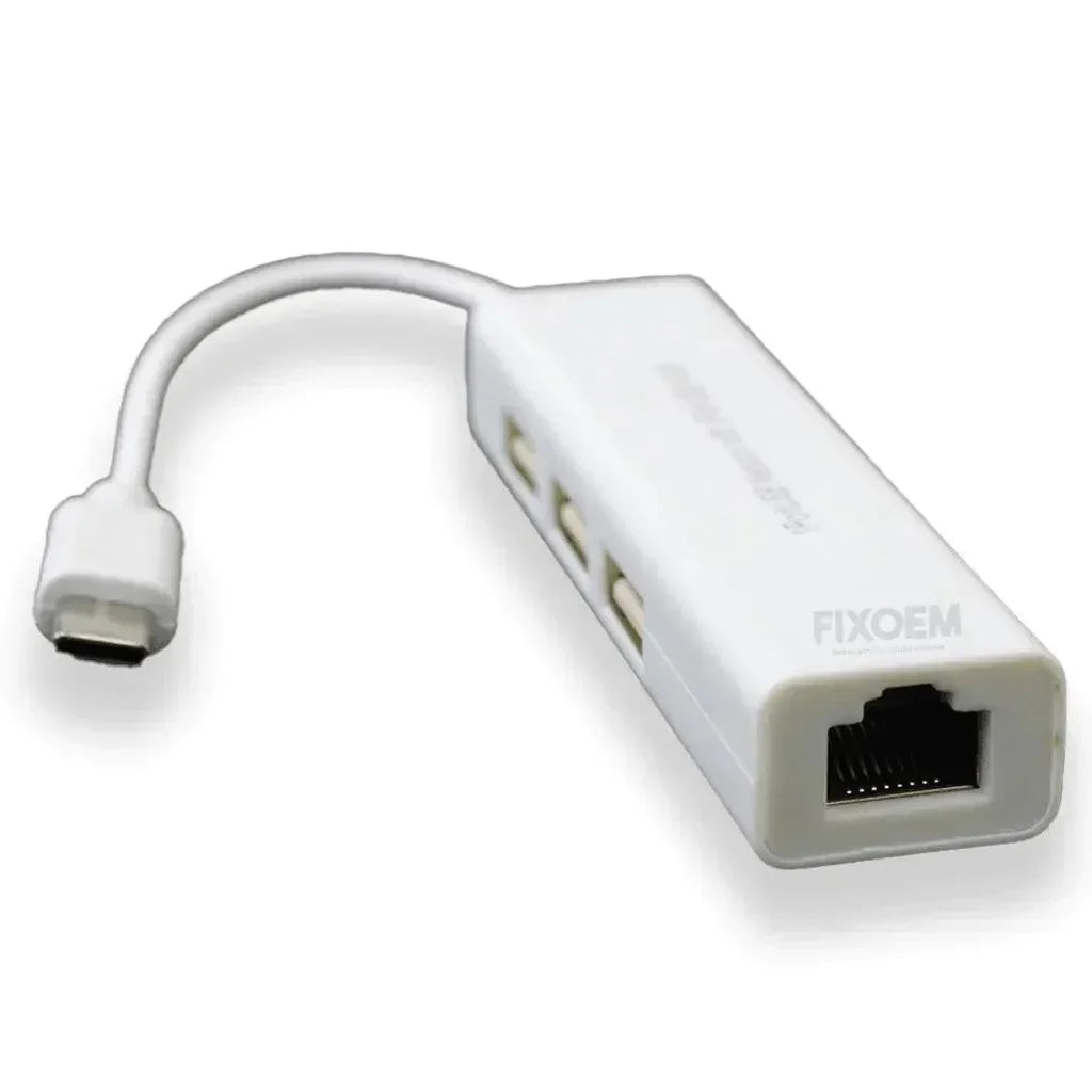 Hub Multipuerto Tipo C 3 Puertos + Lan Adaptador |+5,000 reseñas 4.9/5 | recibe express 2 días