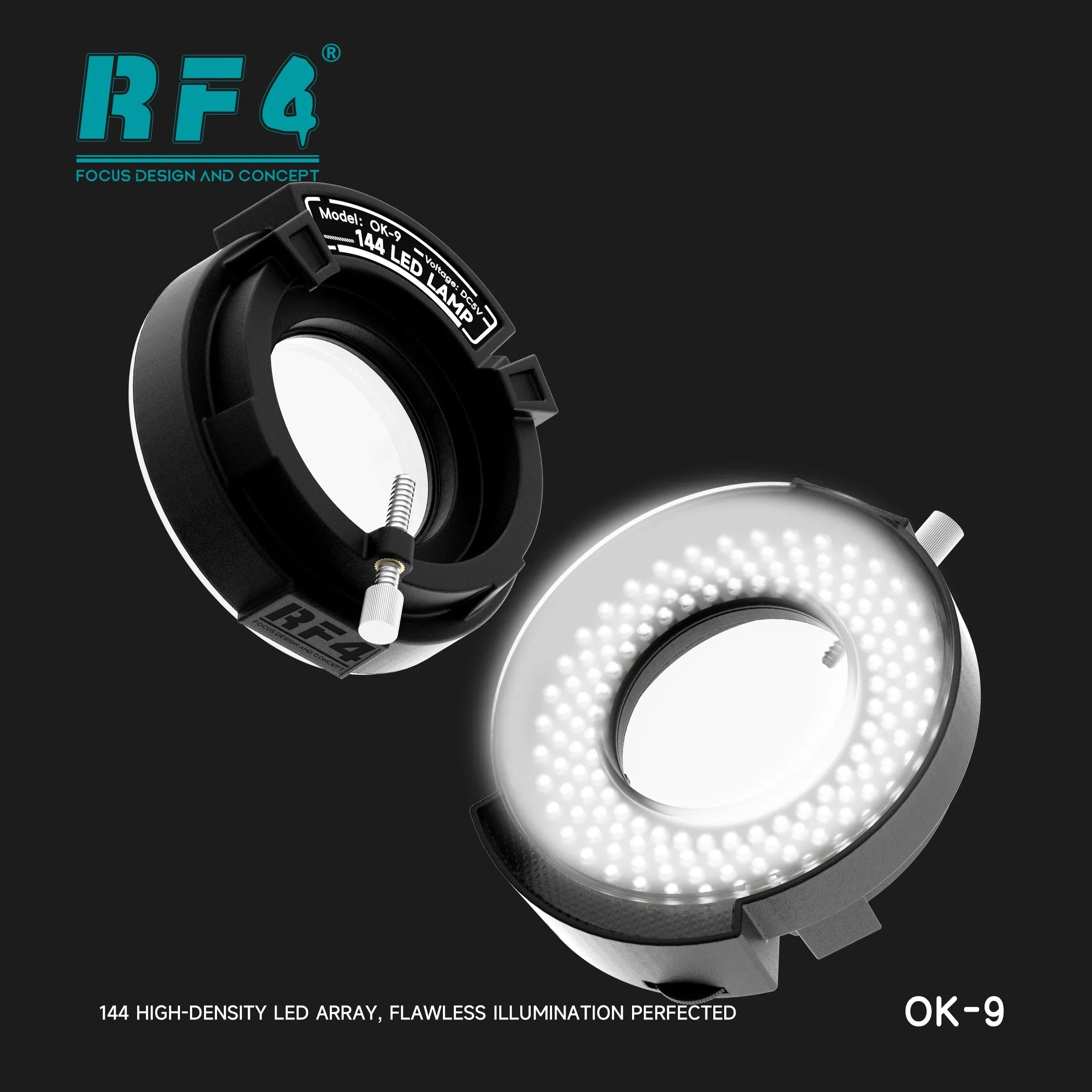 Lampara Aro Led Microscopio Rf4 Ok-9 |+5,000 reseñas 4.9/5 | recibe express 2 días