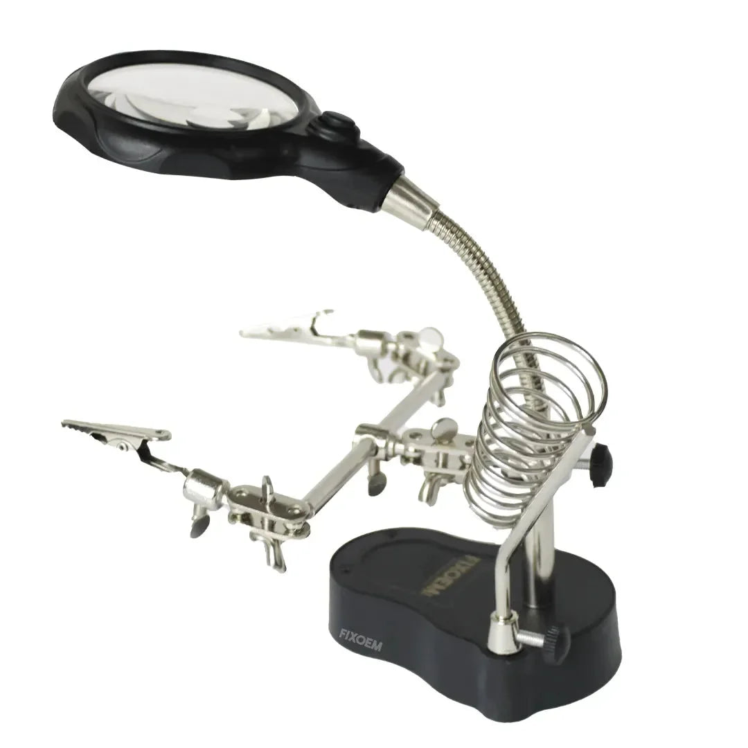 Lupa Doble Sujetadora De Logica 5 Led Base |+5,000 reseñas 4.9/5 | recibe express 2 días