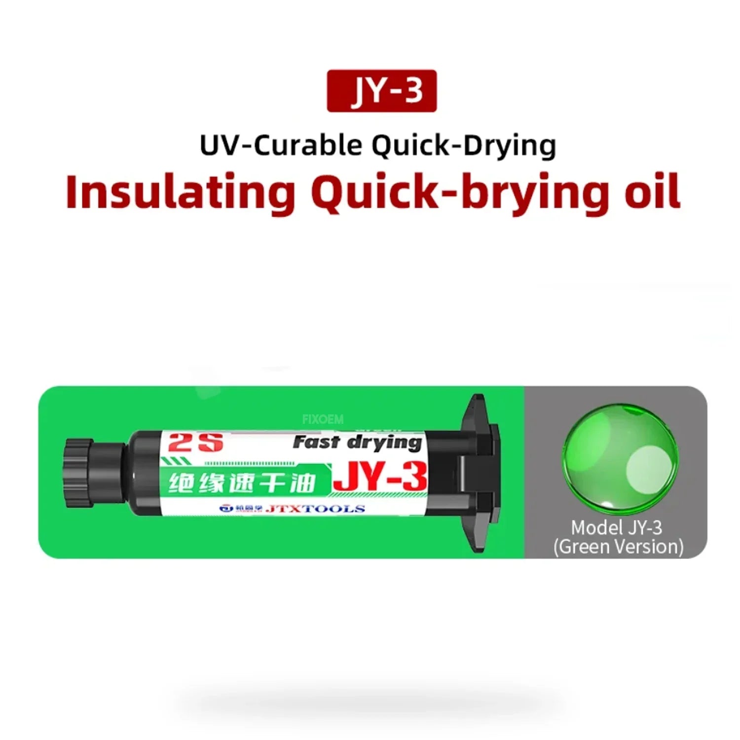 Mascara UV Barniz Aislante Verde JTX Jy-3 |+5,000 reseñas 4.9/5 | recibe express 2 días