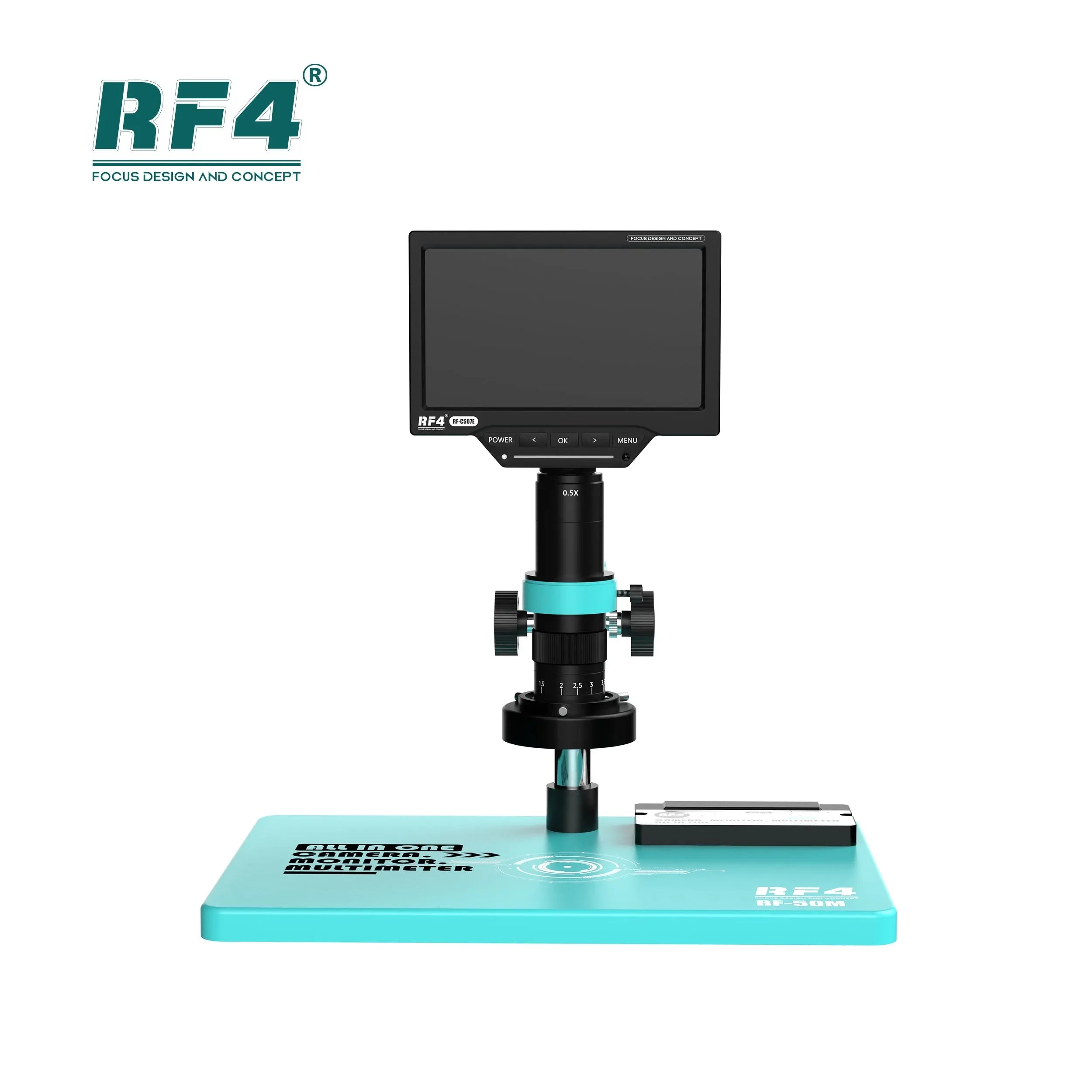 Microscopio Digital + Pantalla + Multimetro Rf4 Rf-50M (7–50X) |+5,000 reseñas 4.9/5 | recibe express 2 días