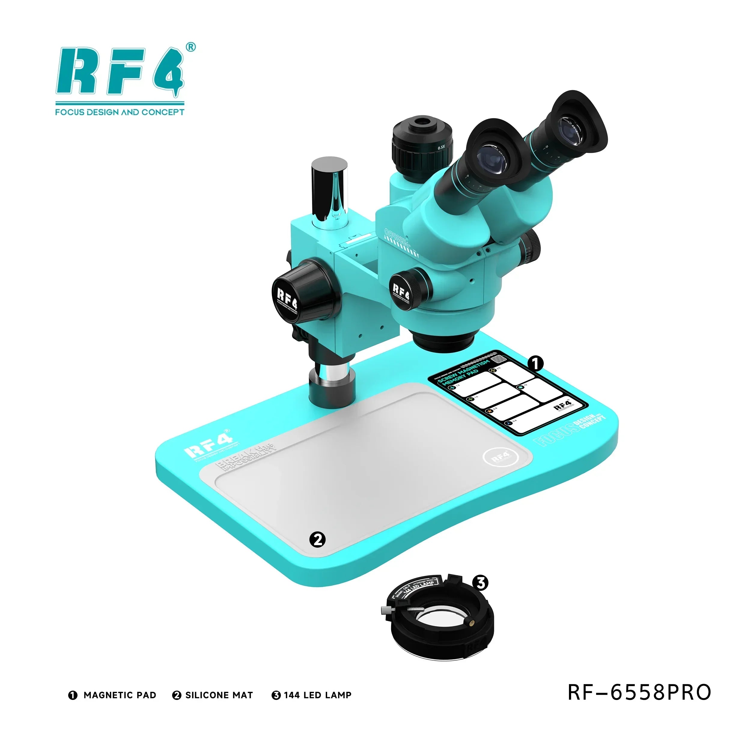 Microscopio Rf4 Rf-6558 Pro (6.5X – 58X) |+5,000 reseñas 4.9/5 | recibe express 2 días