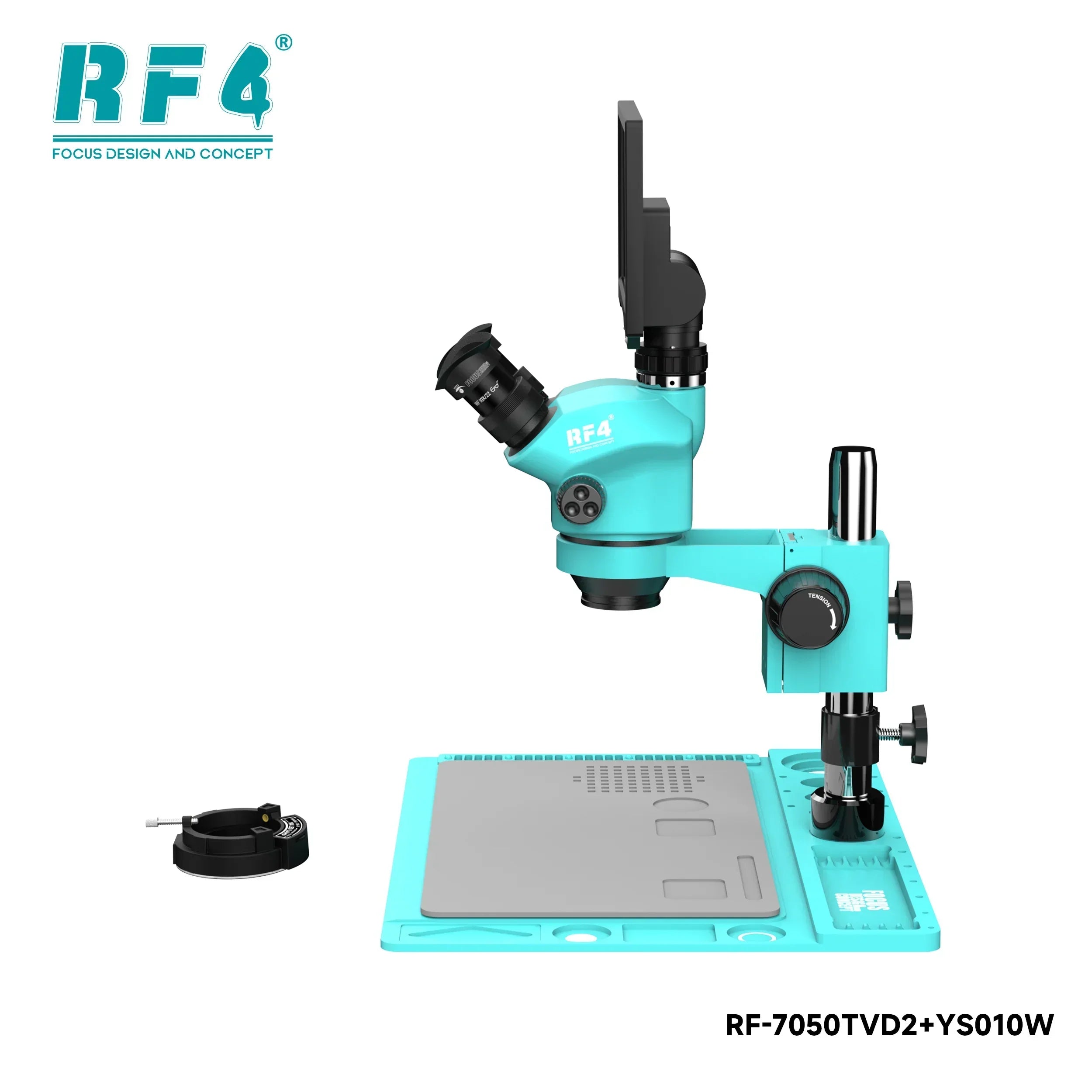 Microscopio Trinocular + Monitor Rf4 Rf-7050Tvd2 Ys010W (7X-50X) |+5,000 reseñas 4.9/5 | recibe express 2 días