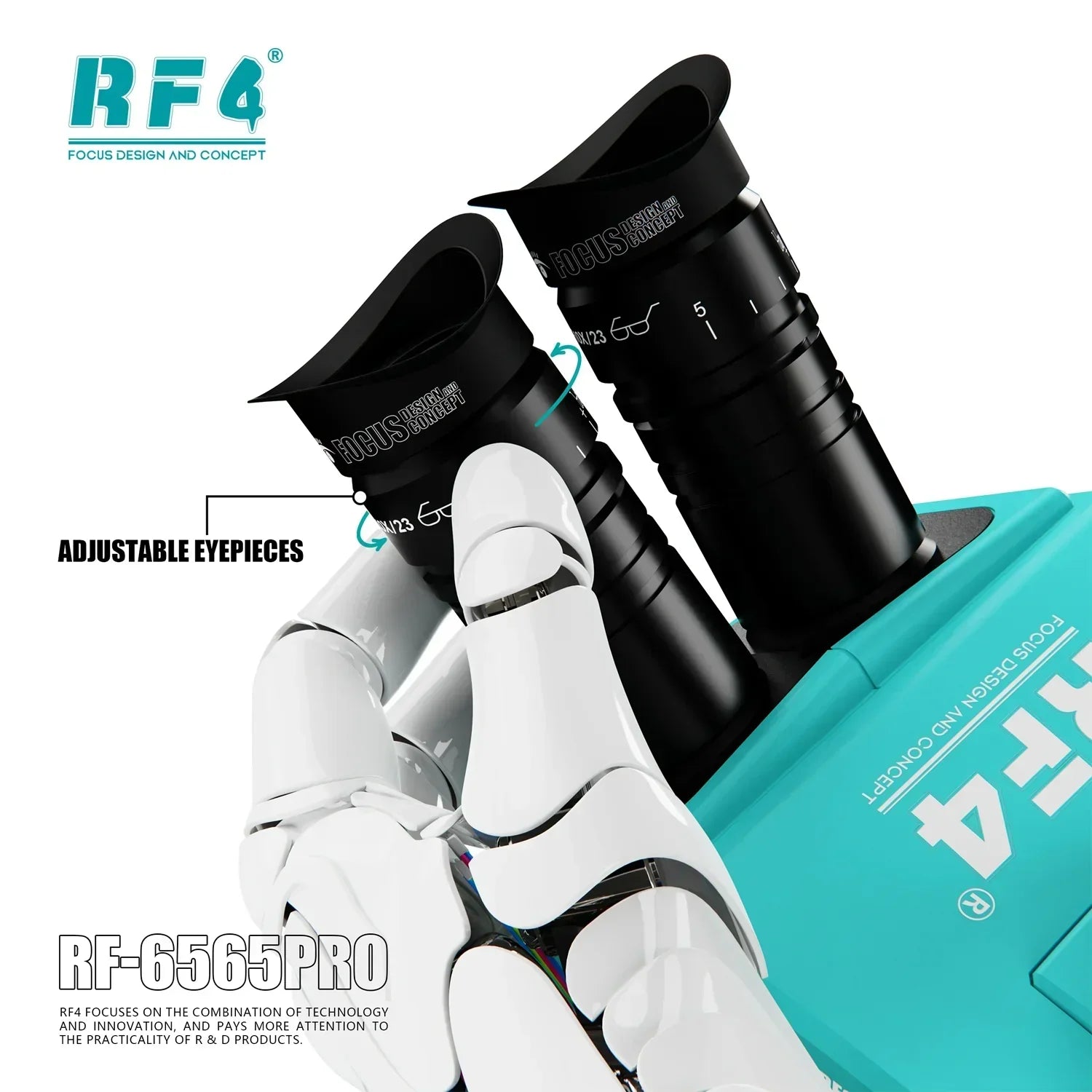 Microscopio Trinocular Rf4 Rf-6565 ProFO26 (6.5X – 6.5X) |+5,000 reseñas 4.9/5 | recibe express 2 días