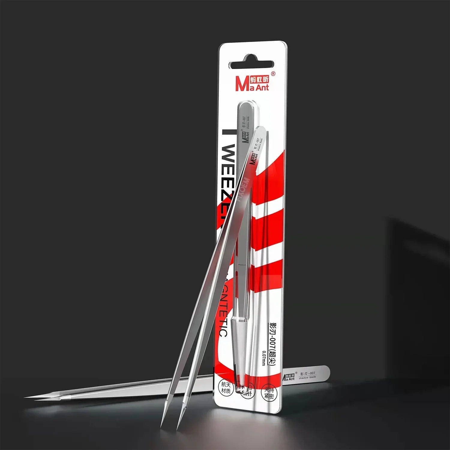 Pinzas Antiestatica Punta Fina Ma Ant Shadow Blade-007 |+5,000 reseñas 4.9/5 | recibe express 2 días