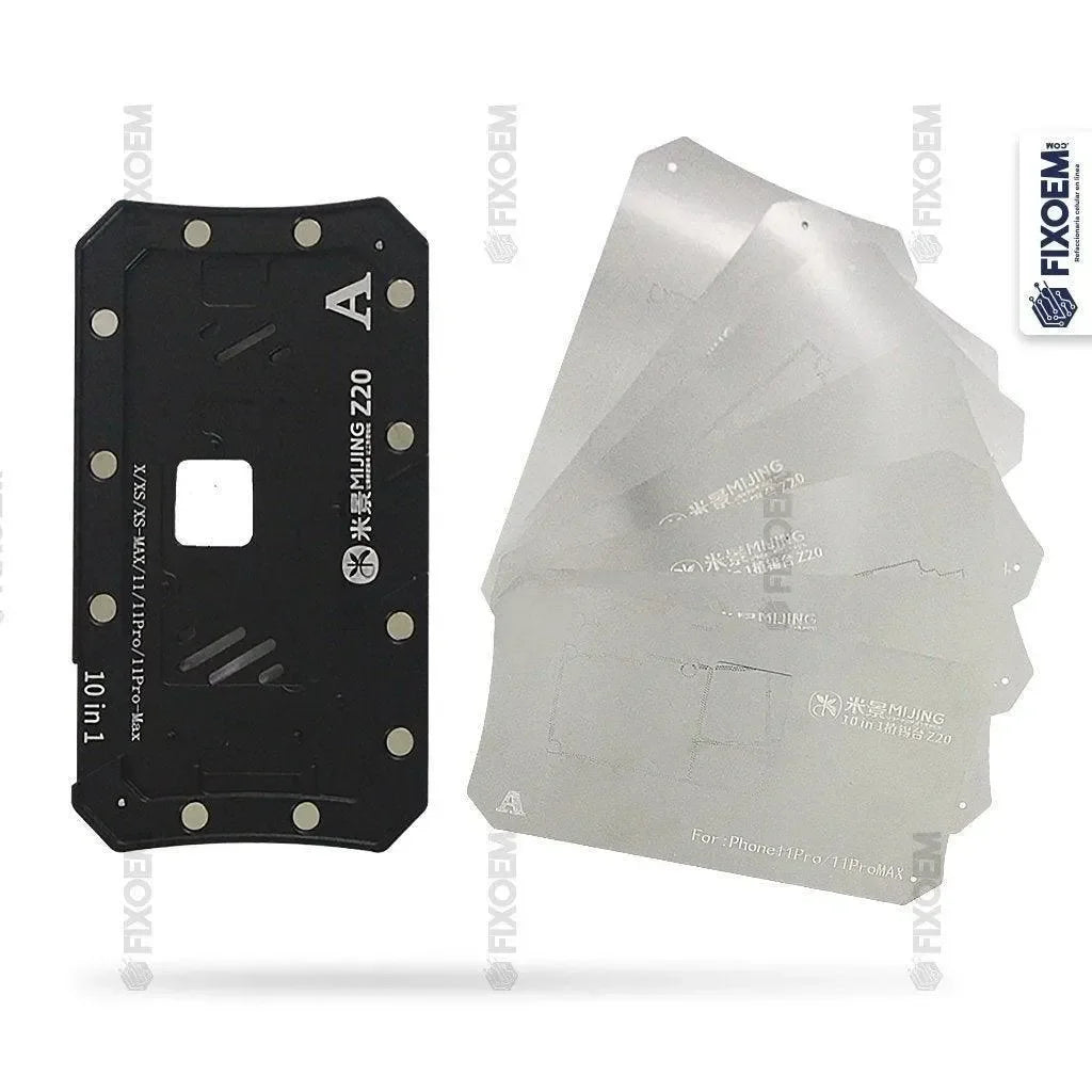 Plataforma Base Tapete Reballing Stencil Mijing Z20 Iphone X Xs Xs Max 11 11 Pro 11 Pro Max 12 12Pro 12 Pro Max |+5,000 reseñas 4.9/5 | recibe express 2 días