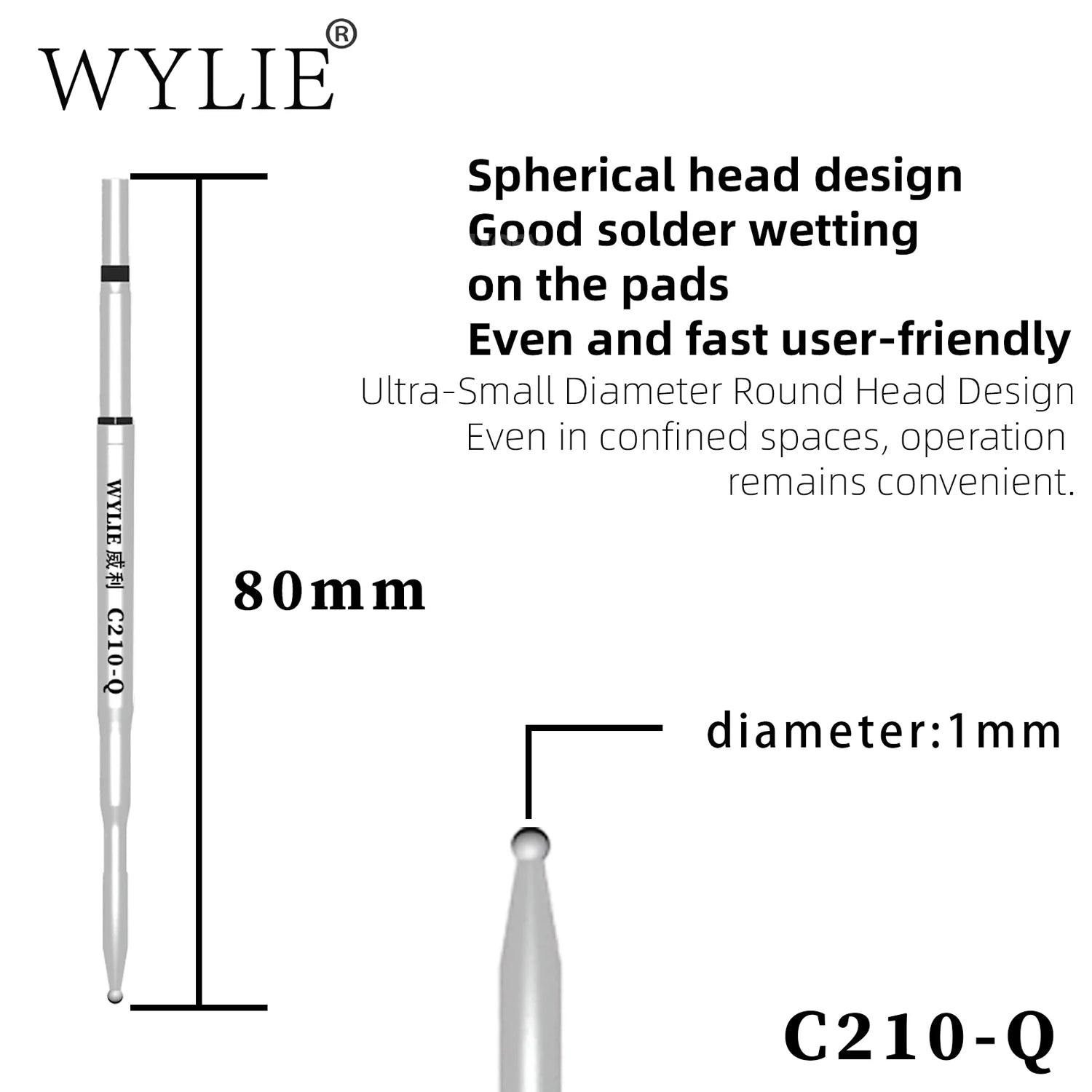 Punta Cautin Redonda C210-Q Wylie |+5,000 reseñas 4.9/5 | recibe express 2 días