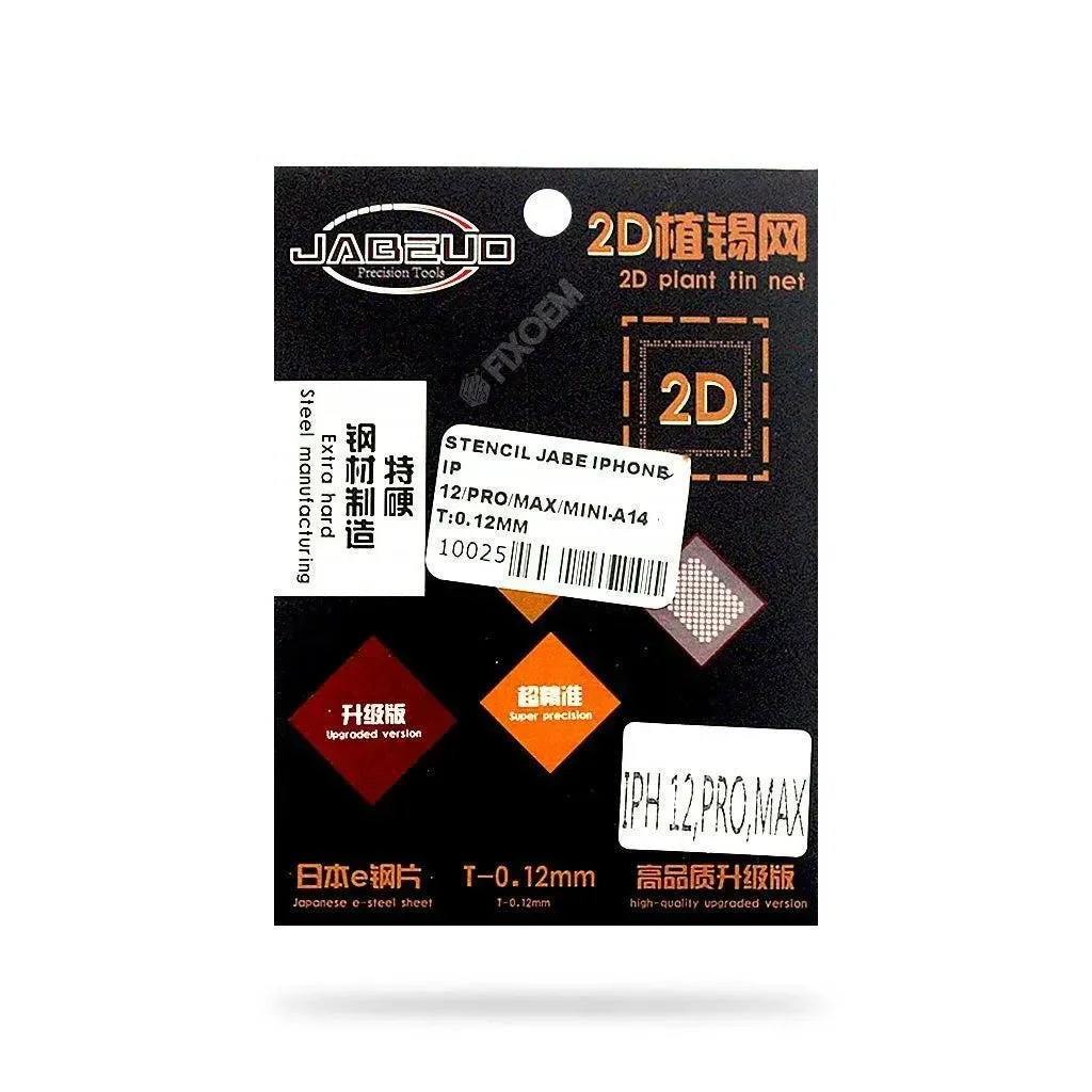 Stencil Jabe Iphone Ip 12/Pro/Max/Mini-A14 T:0.12Mm |+5,000 reseñas 4.9/5 | recibe express 2 días